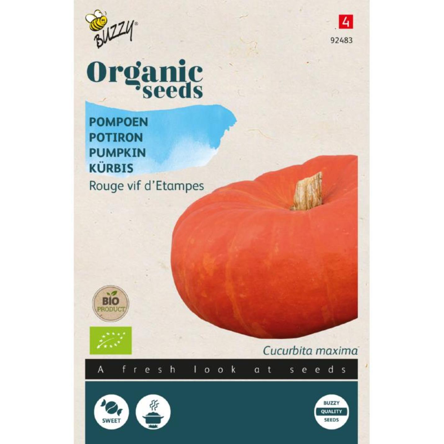 Buzzy® Organic Pompoen Rode van Etampes zaden (BIO)