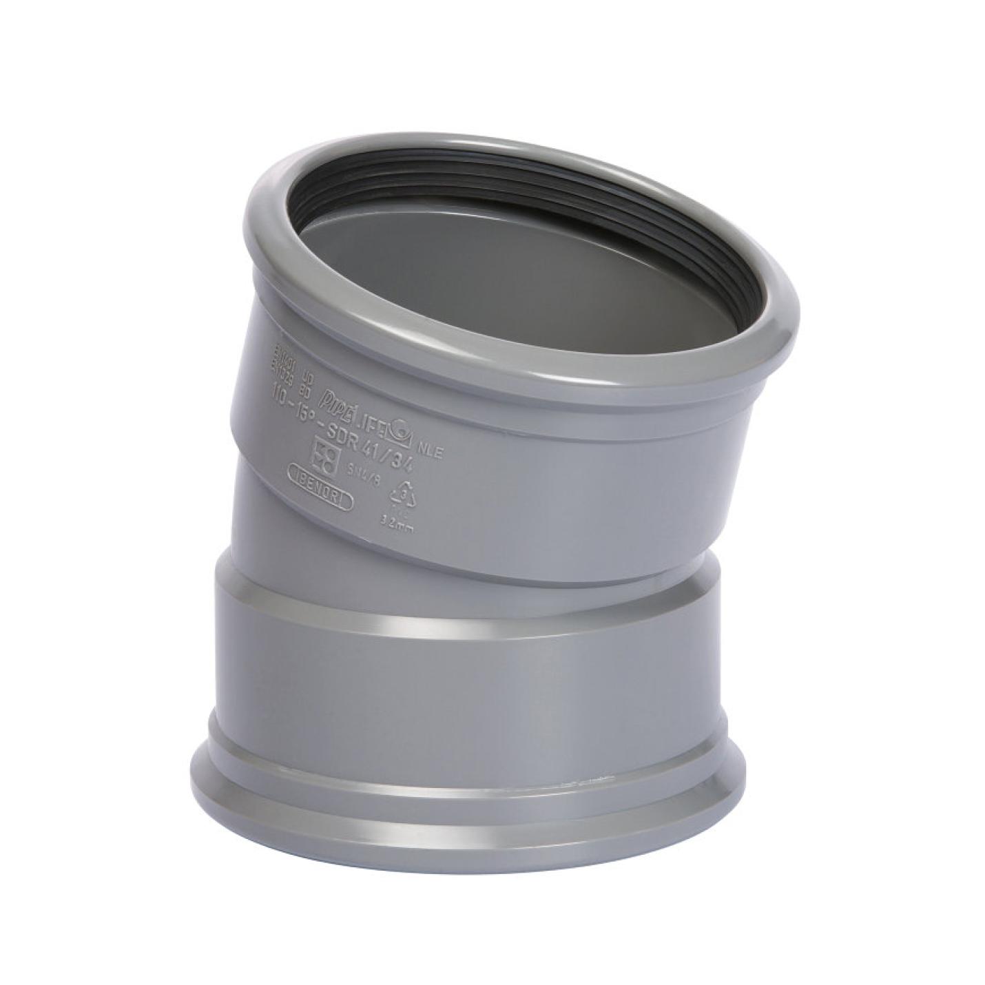 PVC Bocht Manchet 160mm Bocht 15°