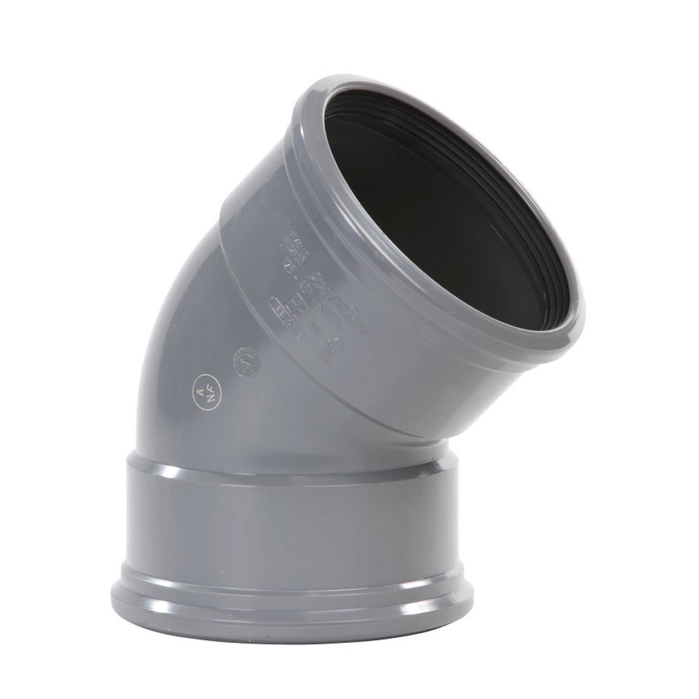 PVC Bocht Manchet 160mm Bocht 45°