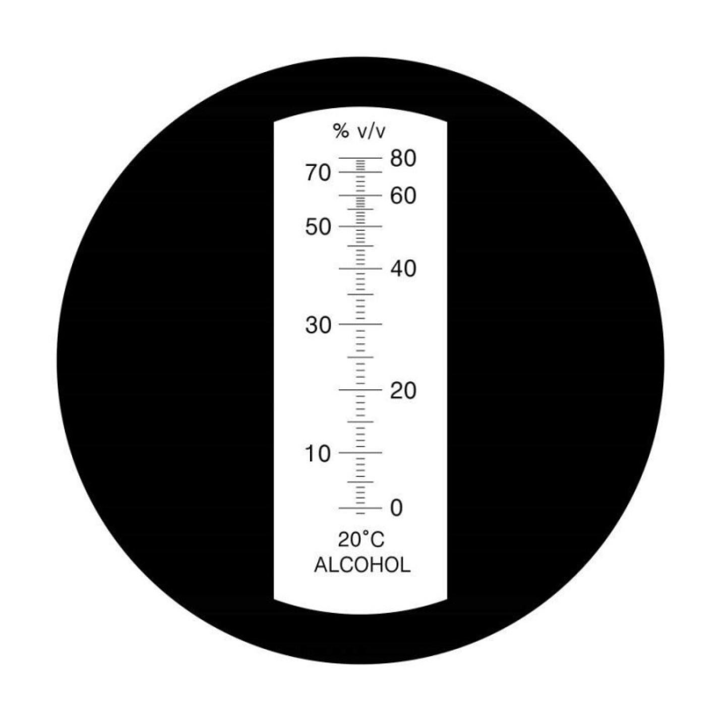 Refractometer 0-80 Vol.-% Met Atc