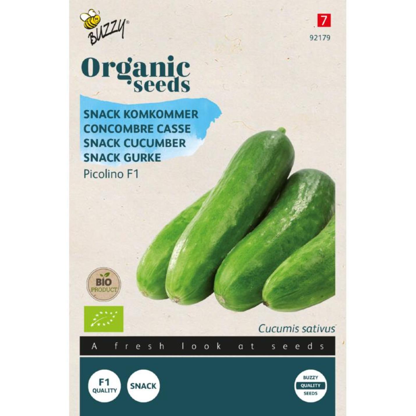 Buzzy® Organic Snackkomkommer Picolino F1 zaden (BIO)