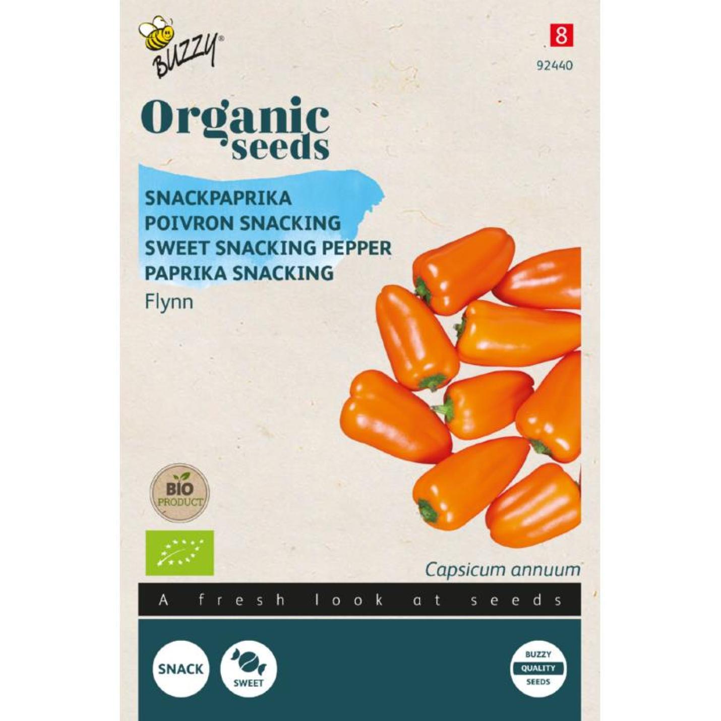 Buzzy® Organic Snackpaprika Flynn zaden (BIO) oranje