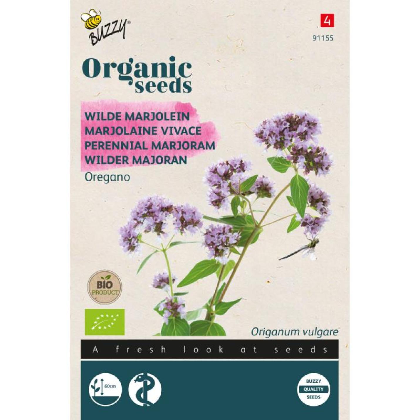 Buzzy® Organic Wilde Marjolein - Oregano zaden (BIO)