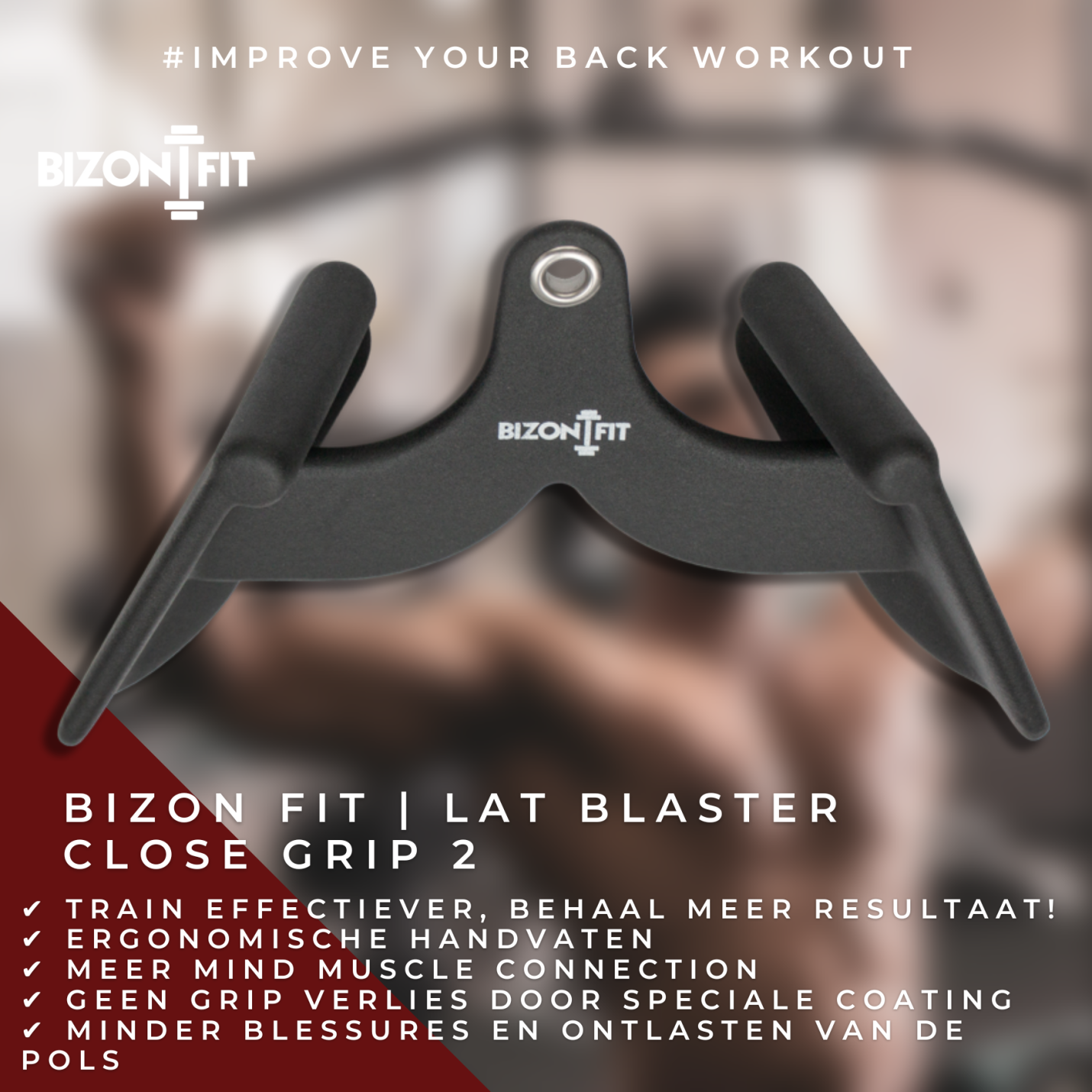 Lat Blaster Close Grip | Type 2 | Lat Pull Down | Rug Training | Bizon Fit