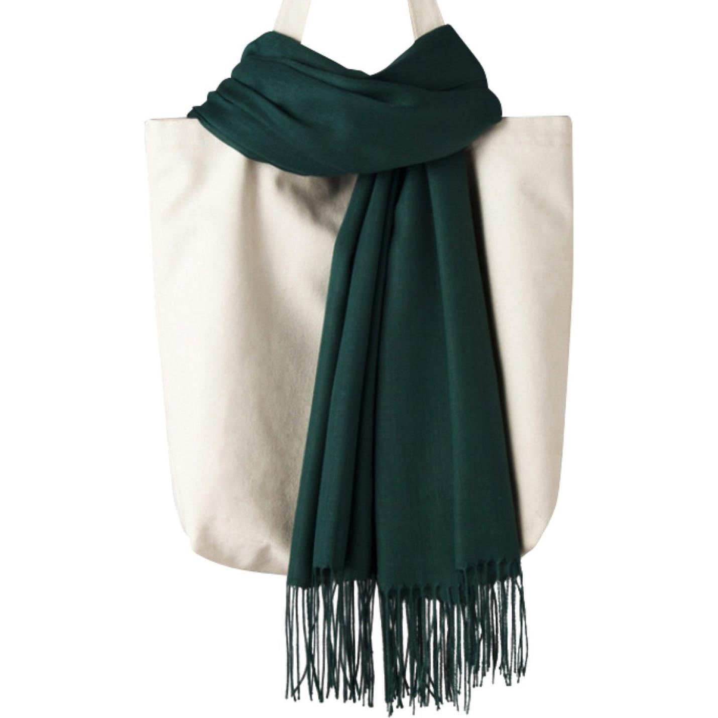 sjaal katoen Hidzo 200x70cm cm donker groen