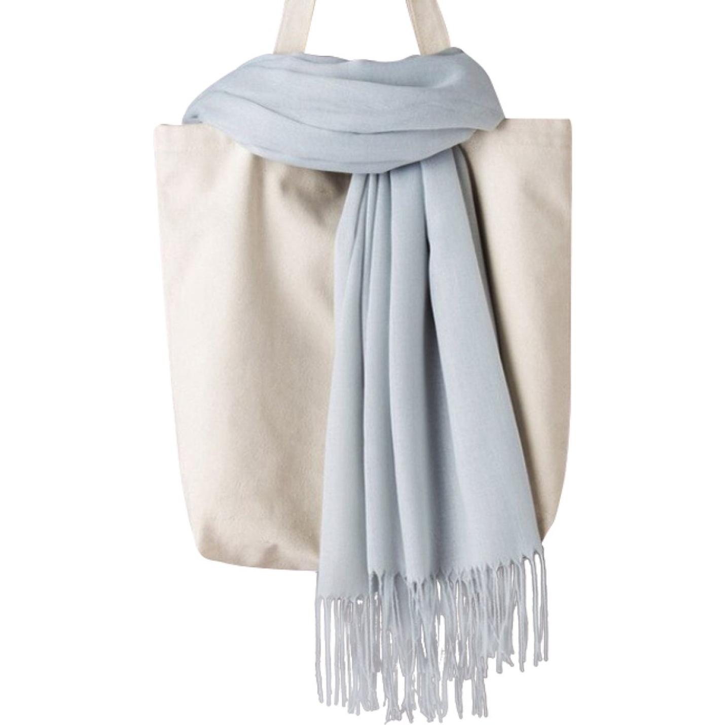 Sjaal katoen Hidzo licht grijs 200x70cm