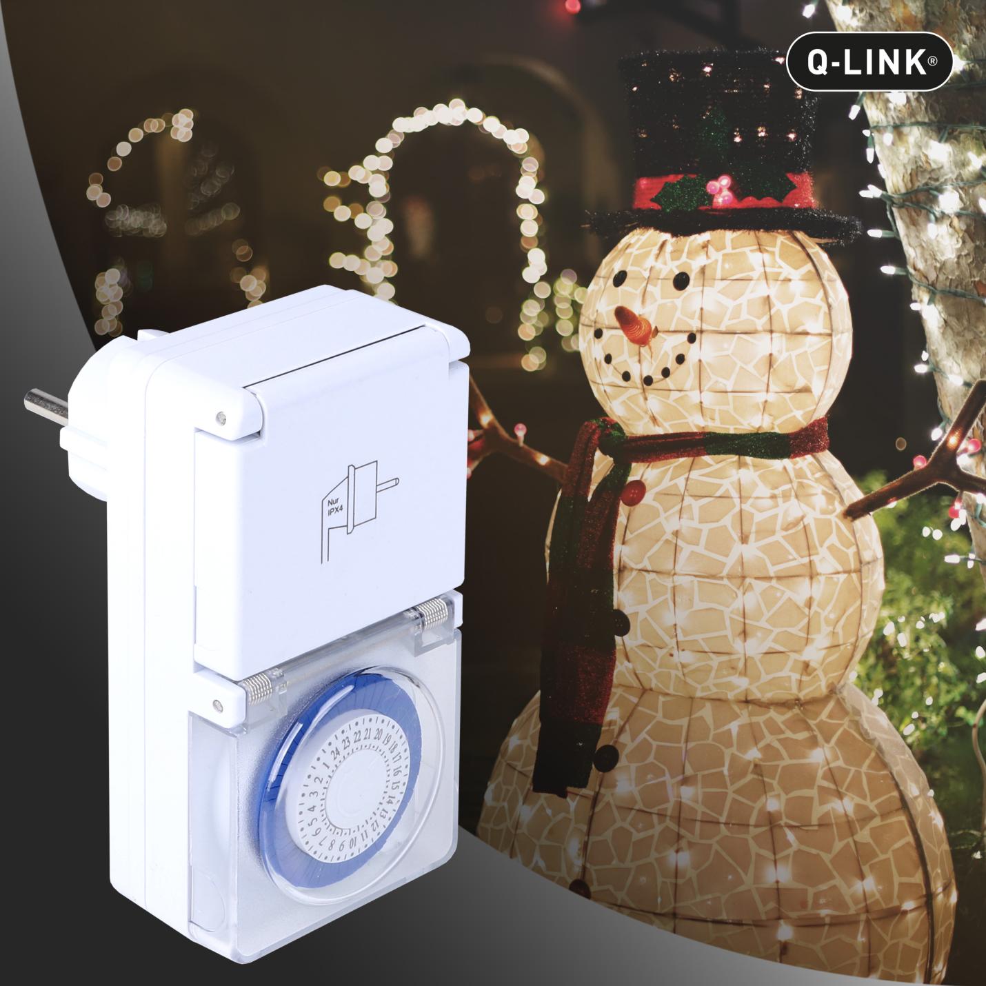 Qlink tijdschakelklok analoog kerstverlichting