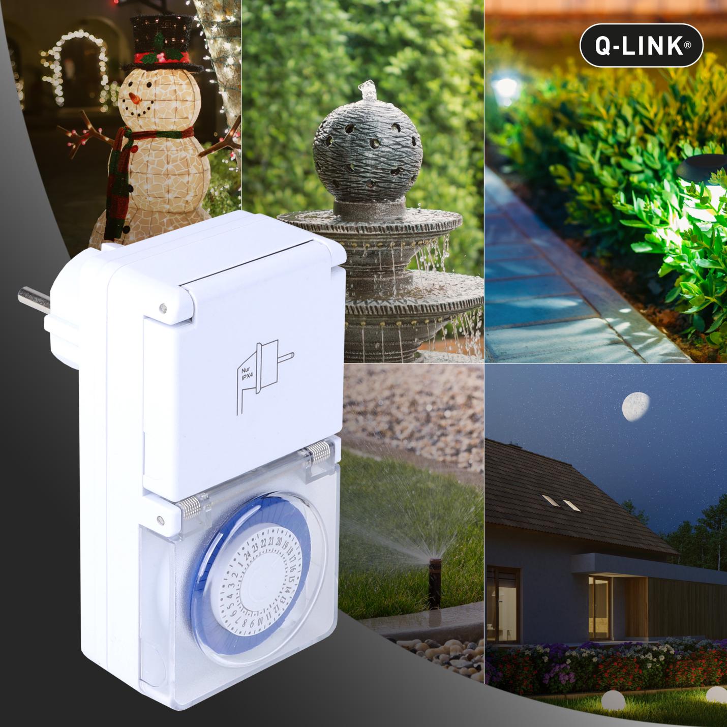 Qlink tijdschakelklok analoog