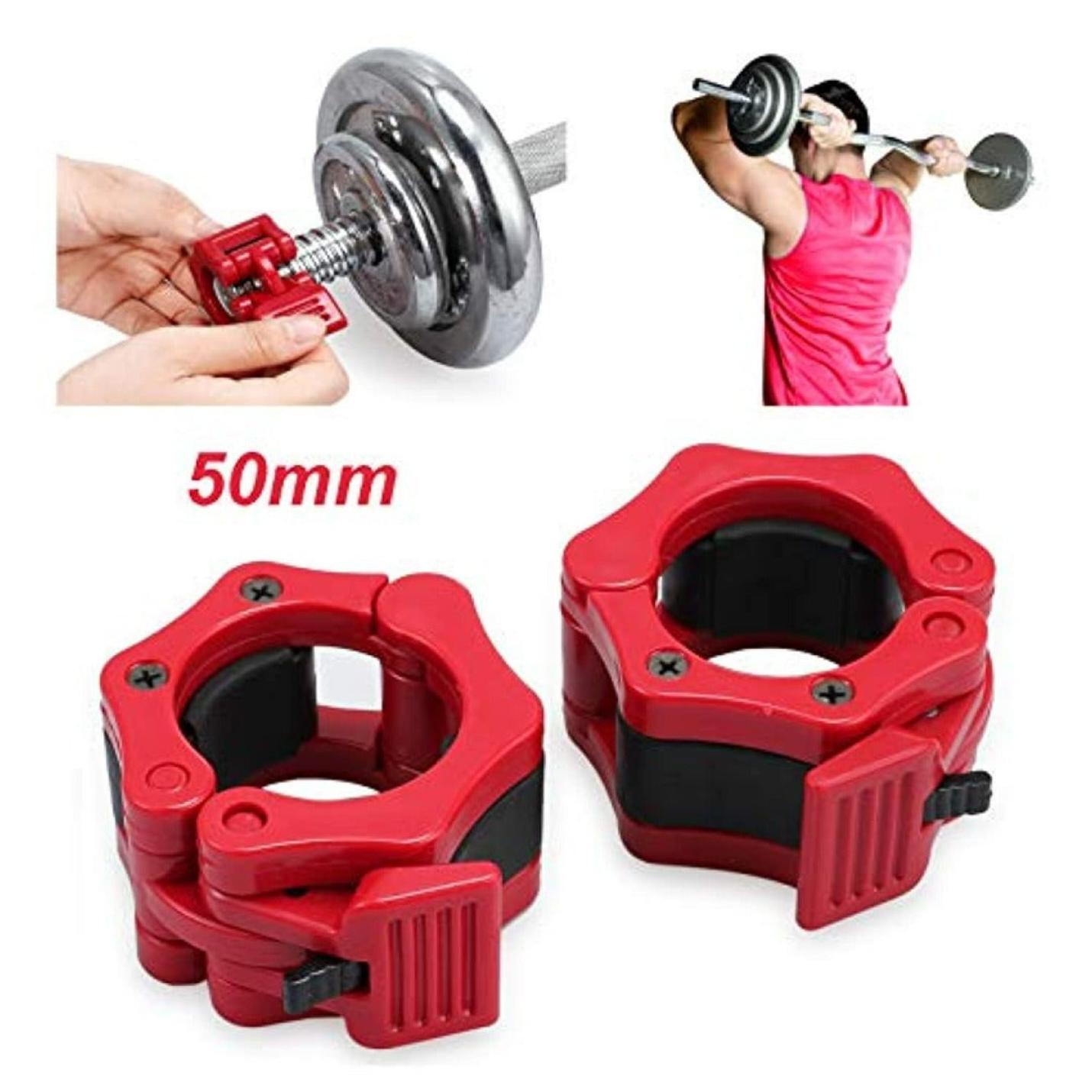 "1 paar 50 mm Olympische Dumbbell Halterstangen met Spinlock Kraag"