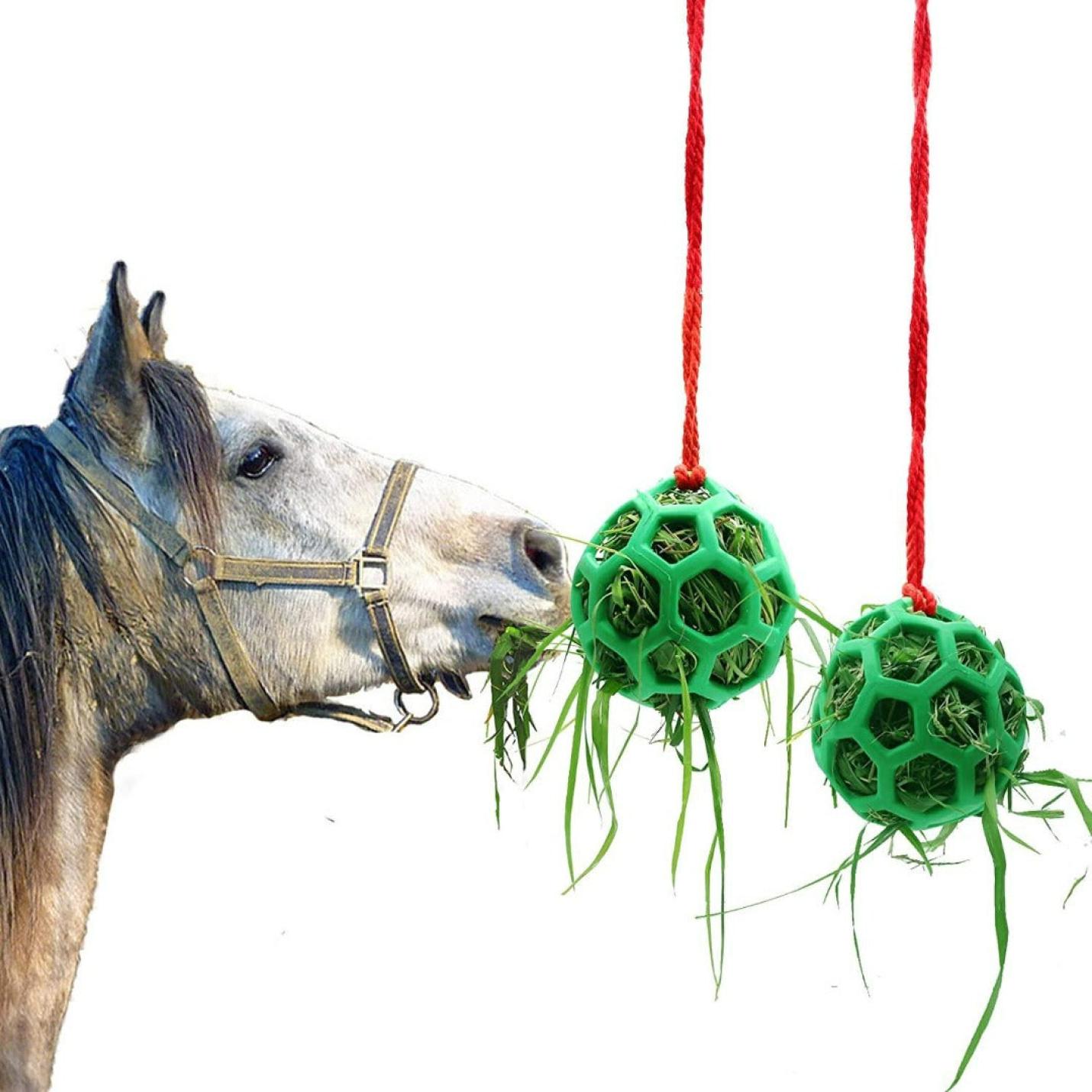2 stuks paardentraktatie bal hooivoeder speelgoed bal opknoping verlicht stress