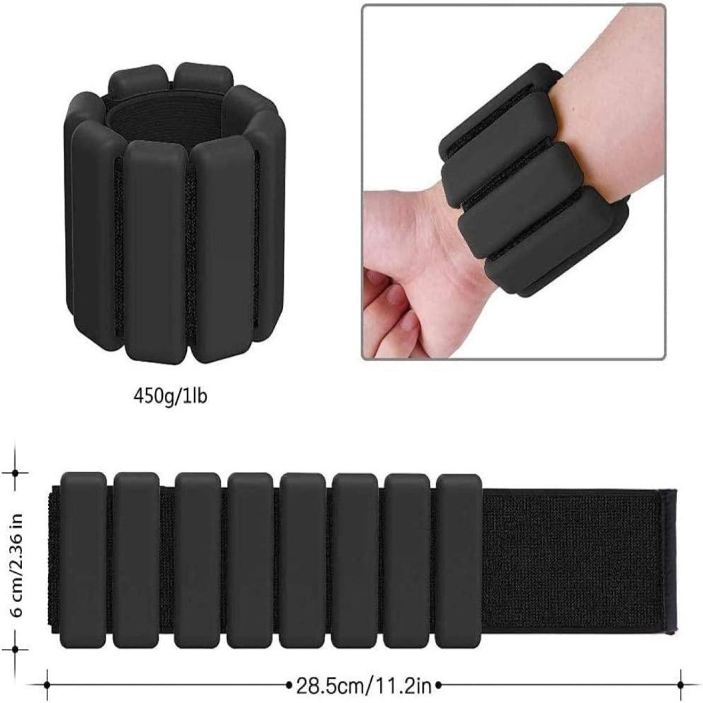 Verstelbare pols enkelgewichten set voor oefening wandelen joggen yoga aerobics pilates - gewichtdragende armband fitness polsband