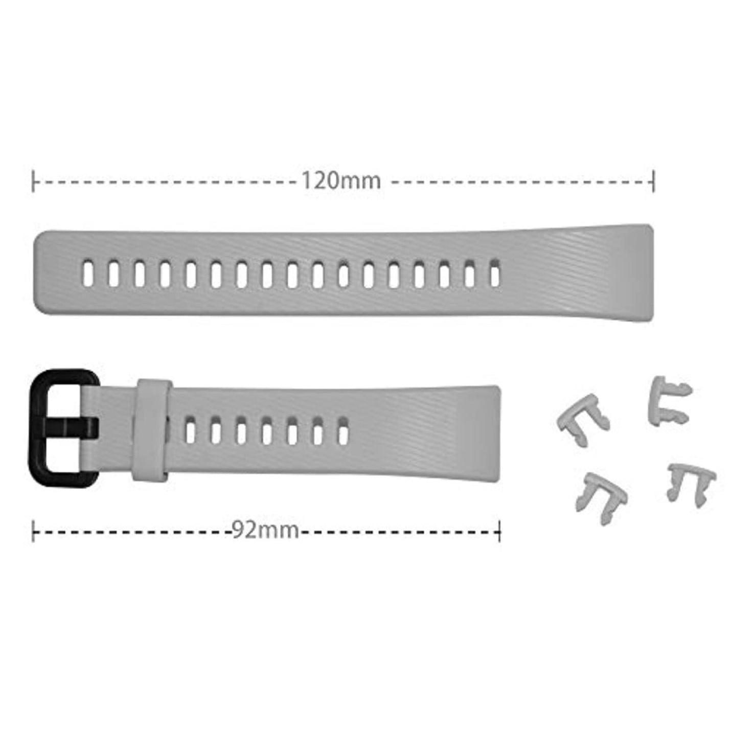 Vervangende armband voor Huawei Band 3 Pro - zwart/grijs