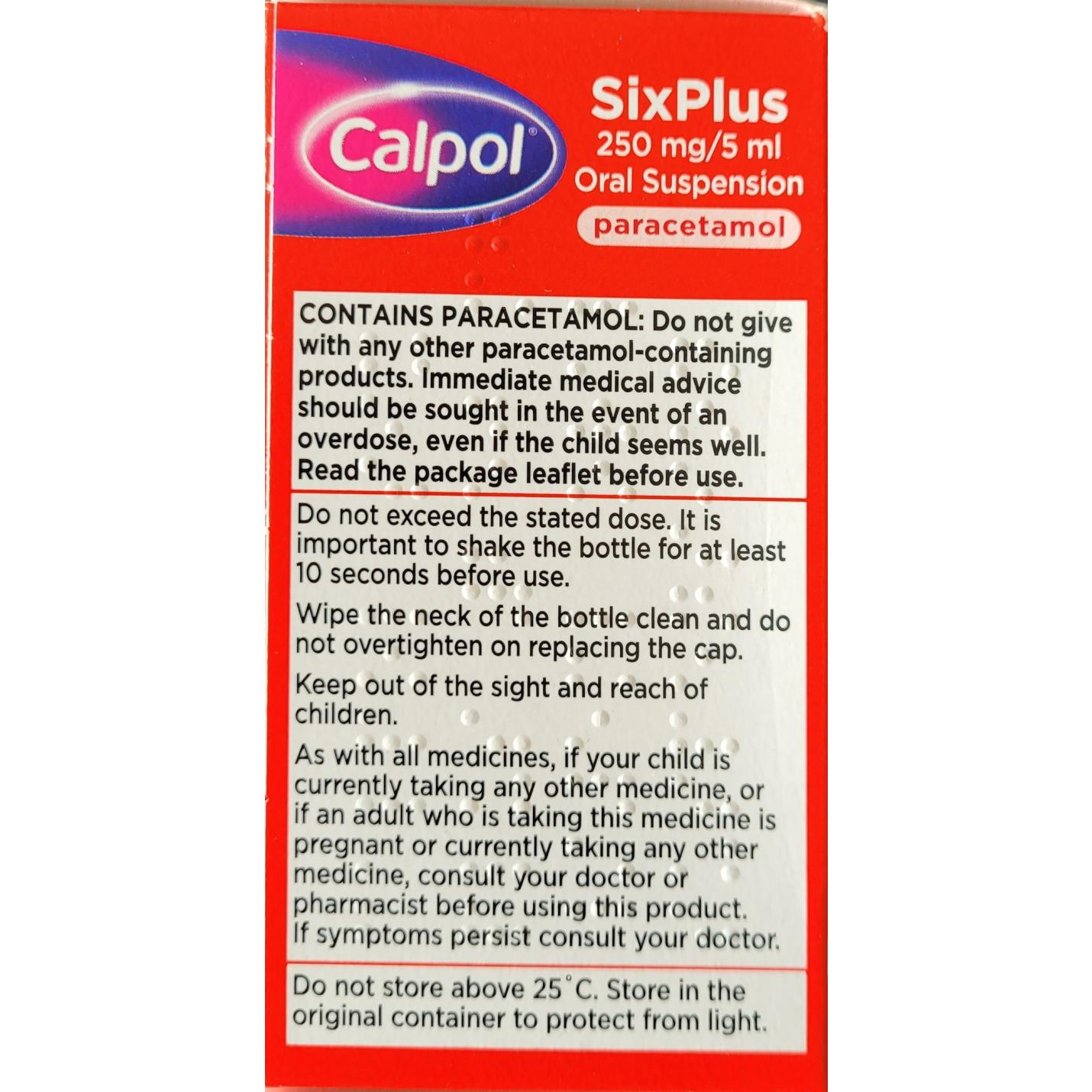 Calpol Six Plus 60ml; Afbeelding: 3