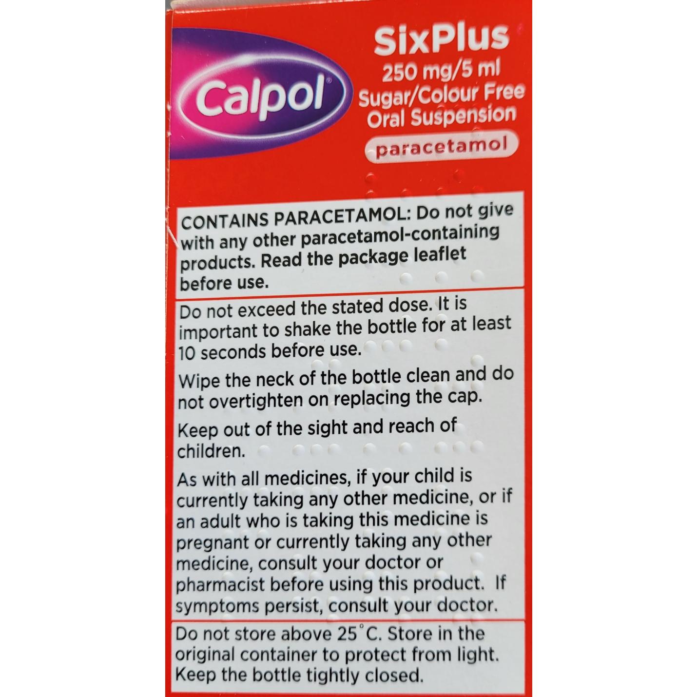 Calpol Six Plus Sugar Free 60ml; Afbeelding: 3