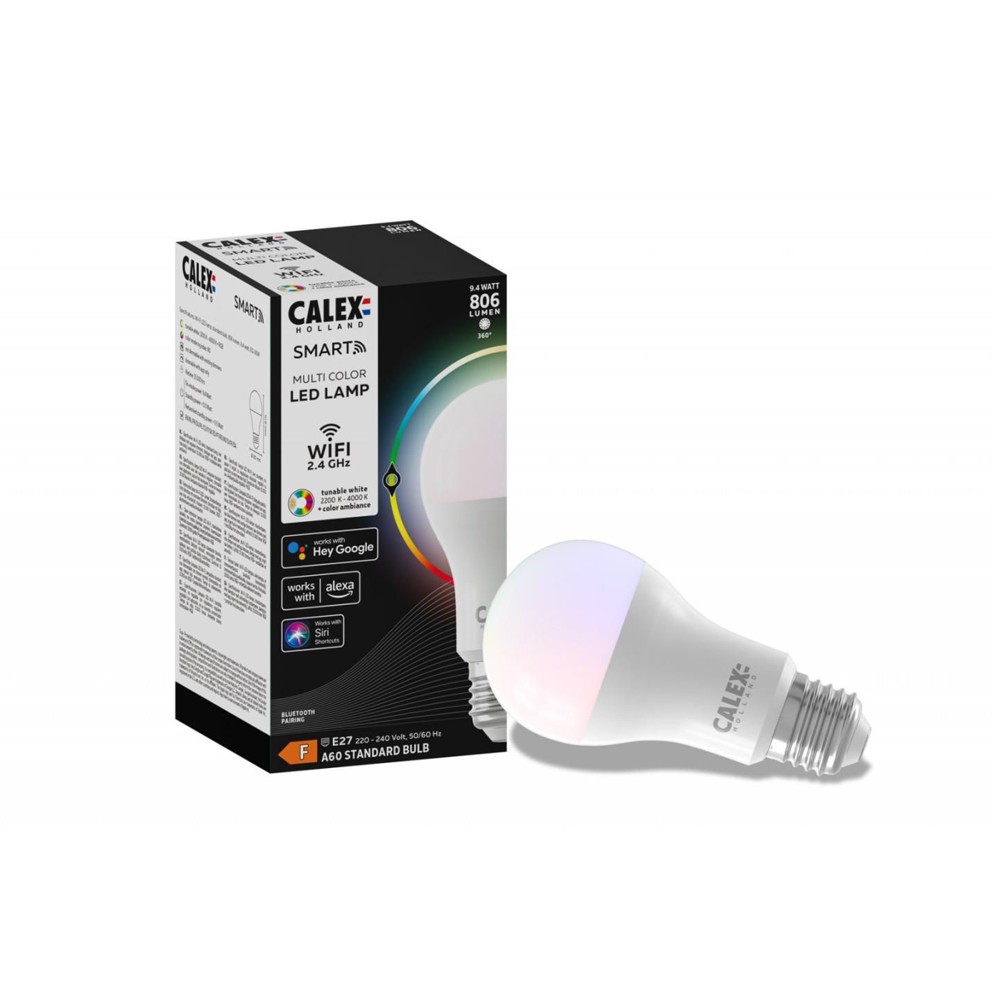 Calex Smart RGB Standaard led lamp E27; Afbeelding: 3