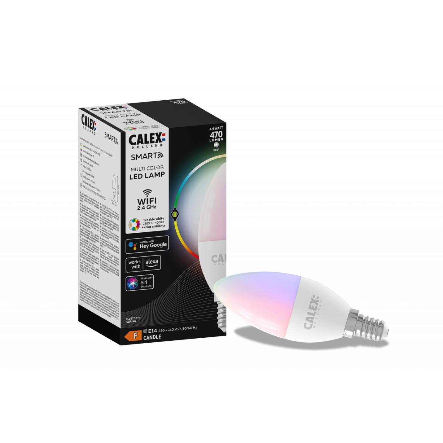 Calex Smart RGB E14 Kaars led lamp | set van 3; Afbeelding: 4