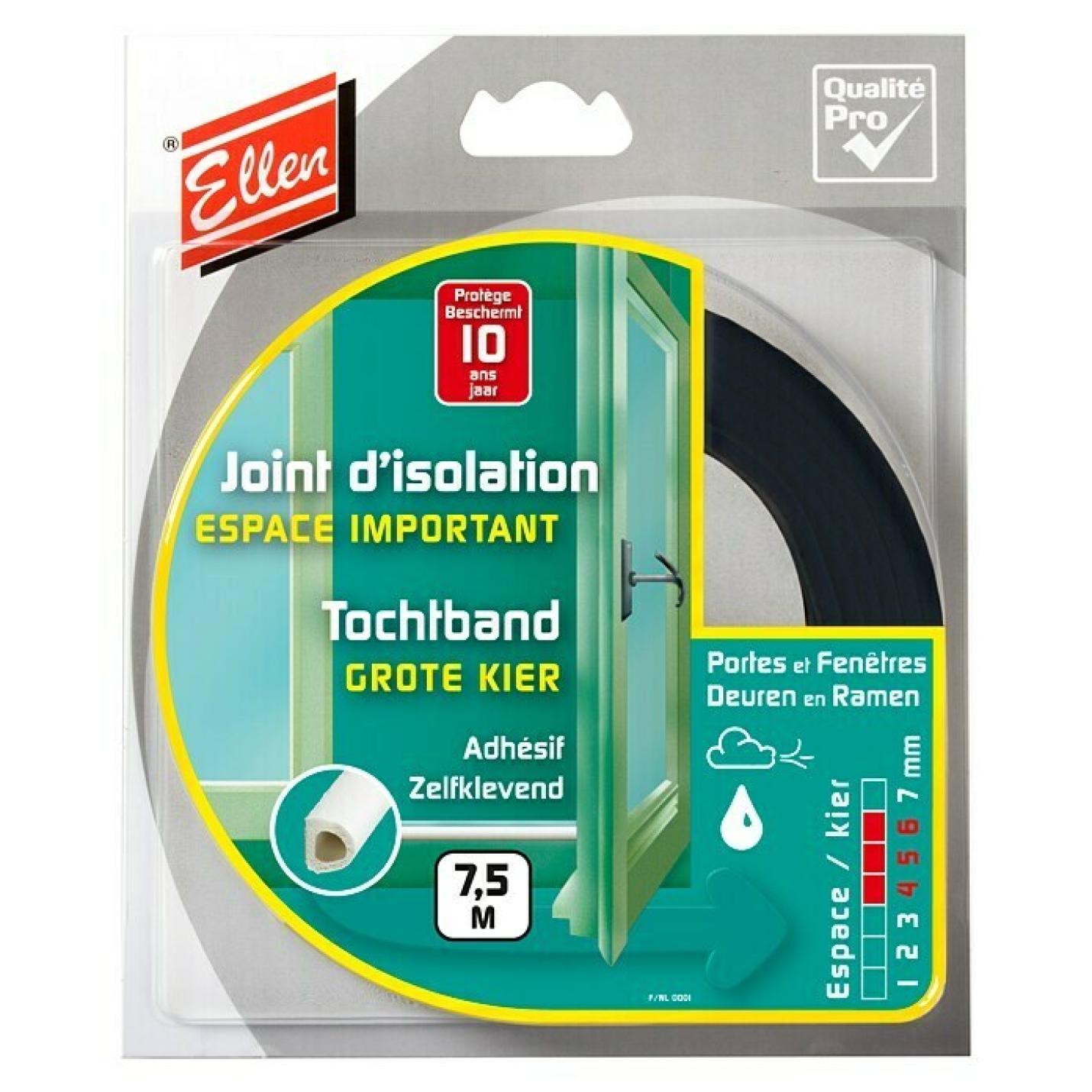 Ellen tochtband D profiel zwart