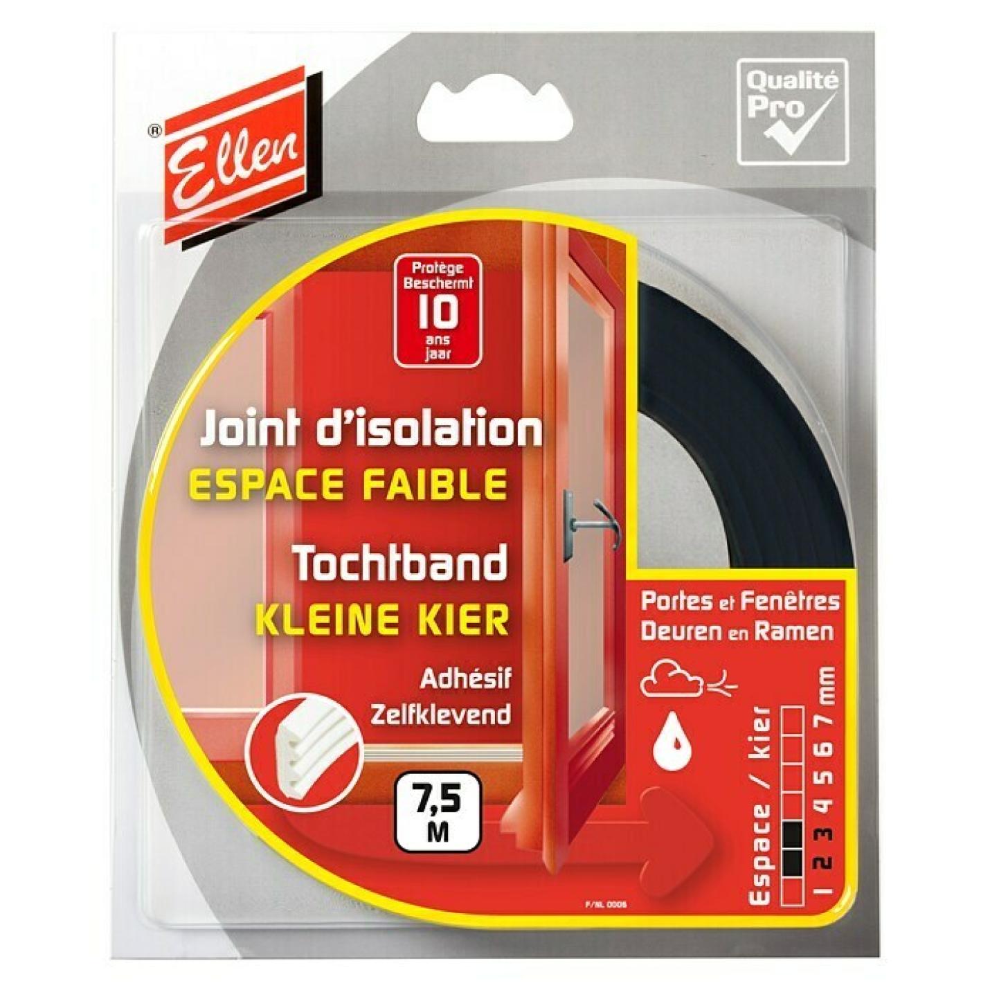 Ellen tochtband K-profiel zwart