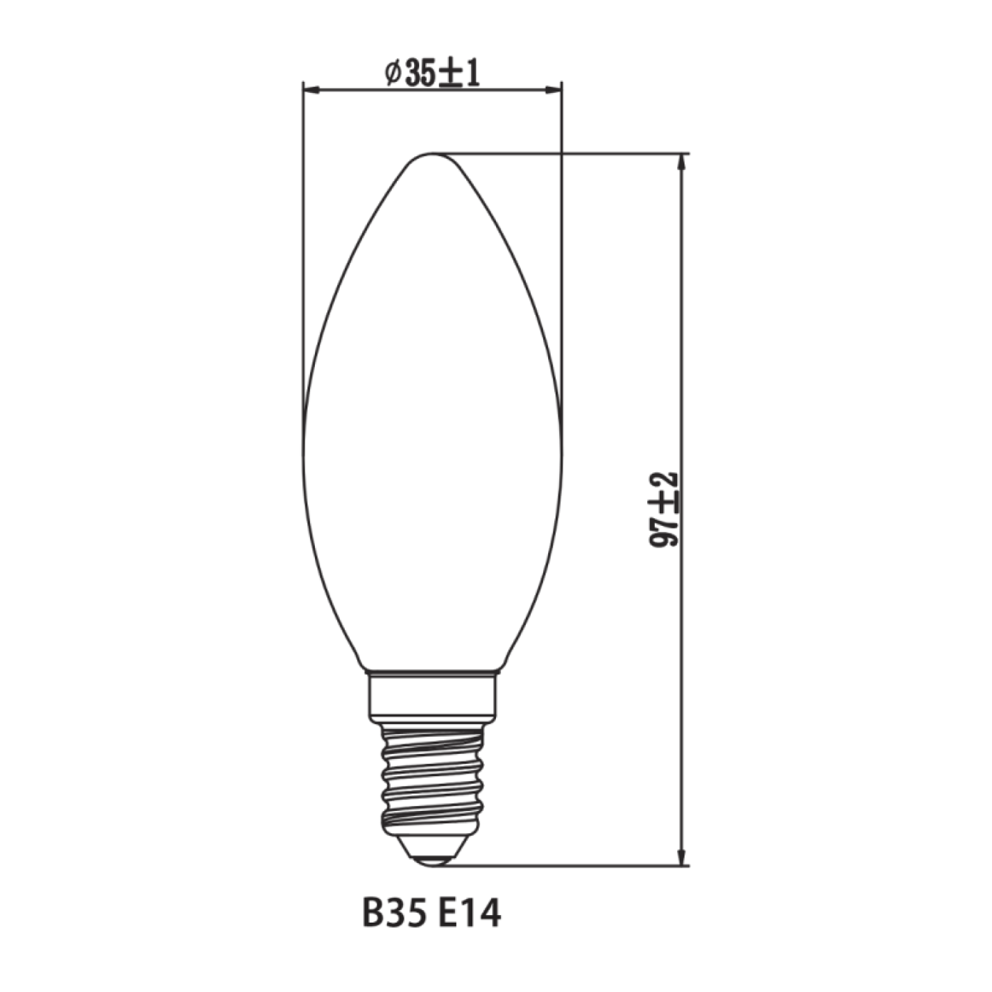 Noxion Lucent LED kaars 4.5W 470lm E14; Afbeelding: 3