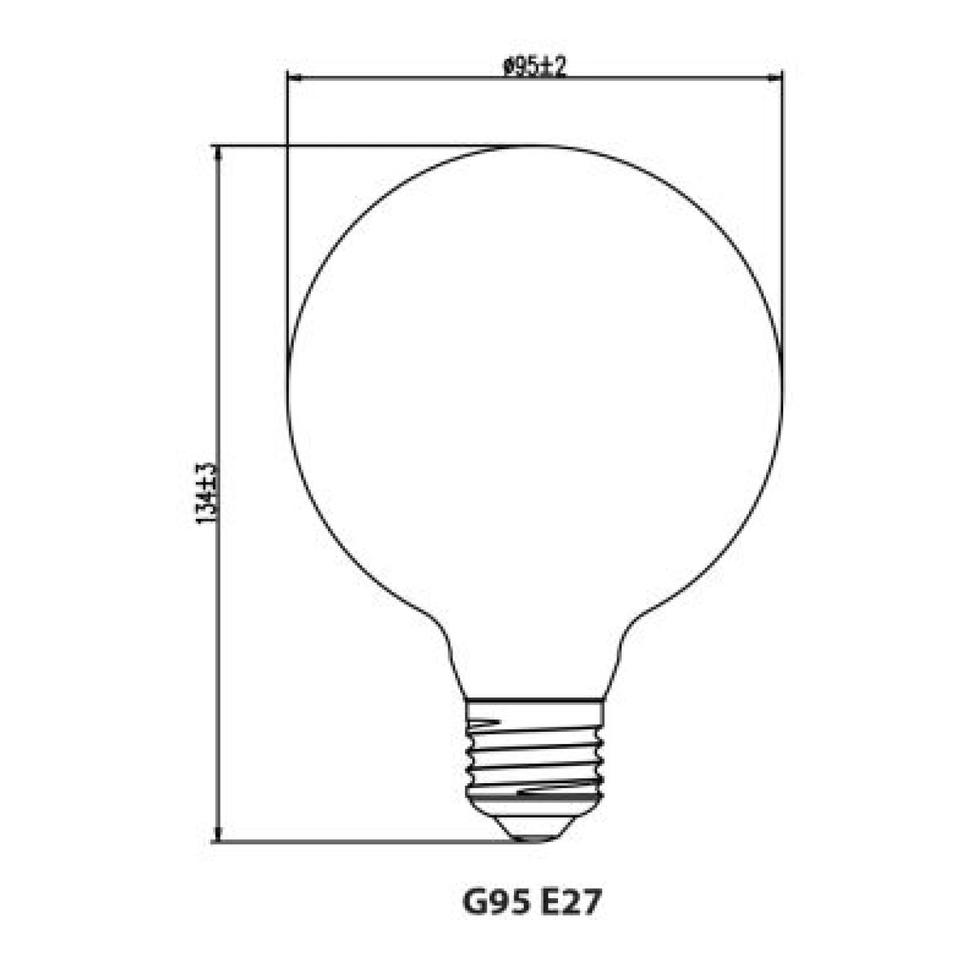 Noxion LED E27 Globe Helder 95mm 6.5W 806lm; Afbeelding: 3
