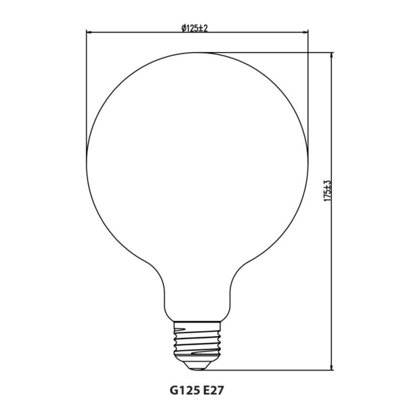 Noxion PRO led Globe afmeting