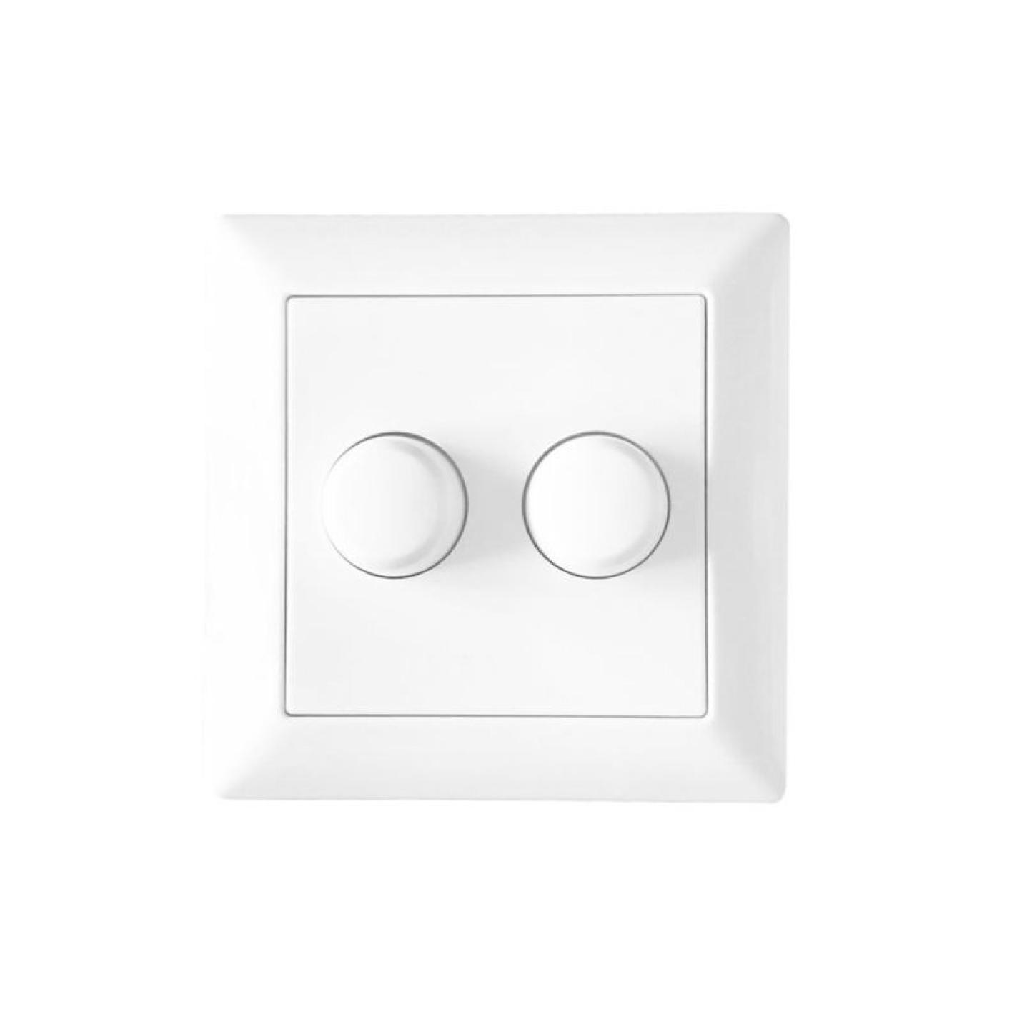 Noxion Duo Roteerbare afdekplaat voor LED Dimmer | Wit