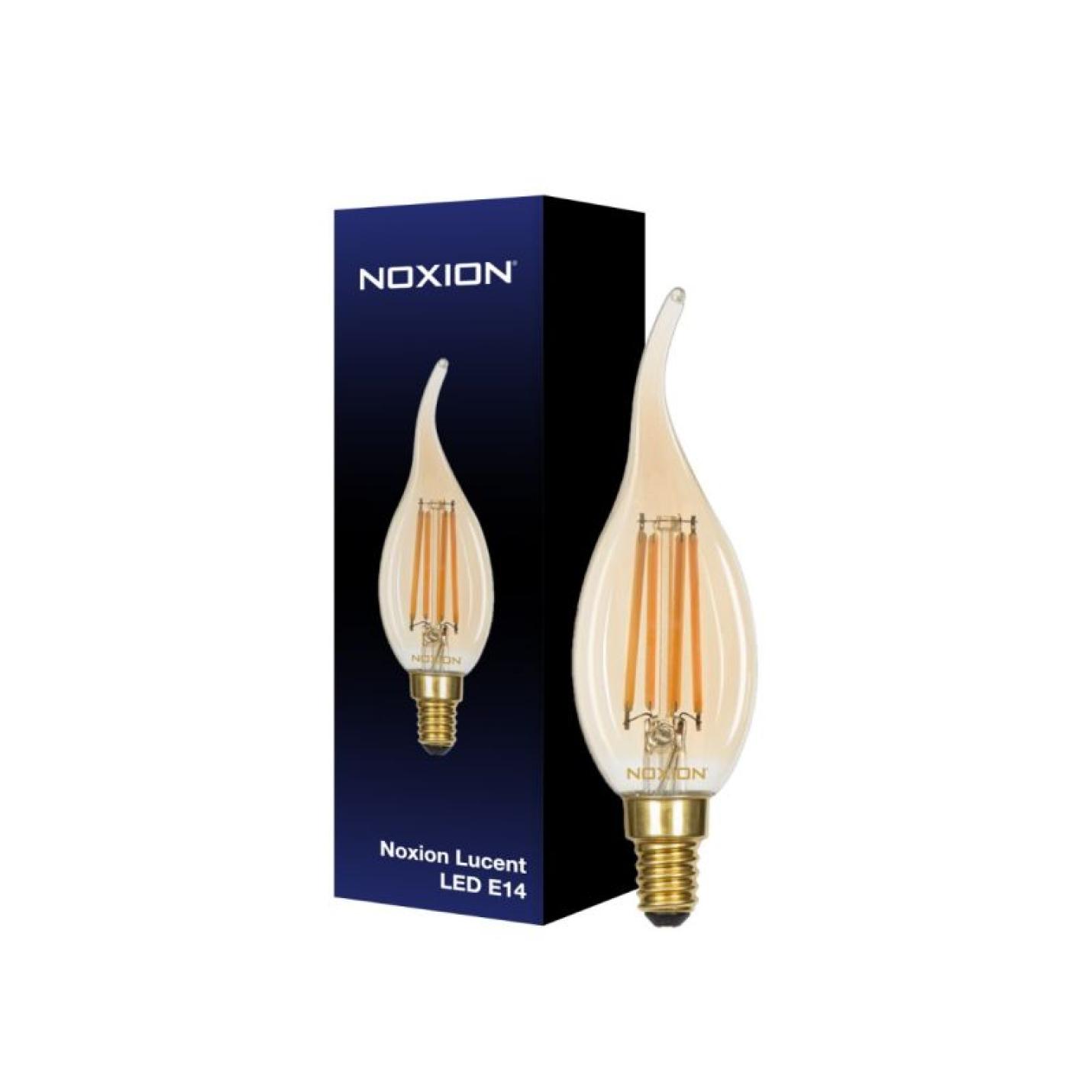 Noxion Lucent LED E14 gebogen punt Kaars Filament Amber 4.1W 350lm; Afbeelding: 3