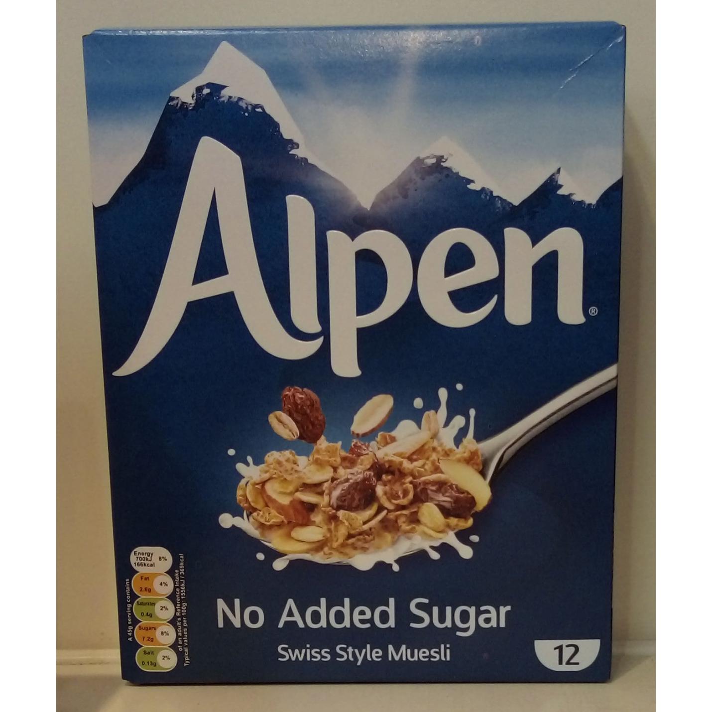 Alpen No Added Sugar 550g; Afbeelding: 2