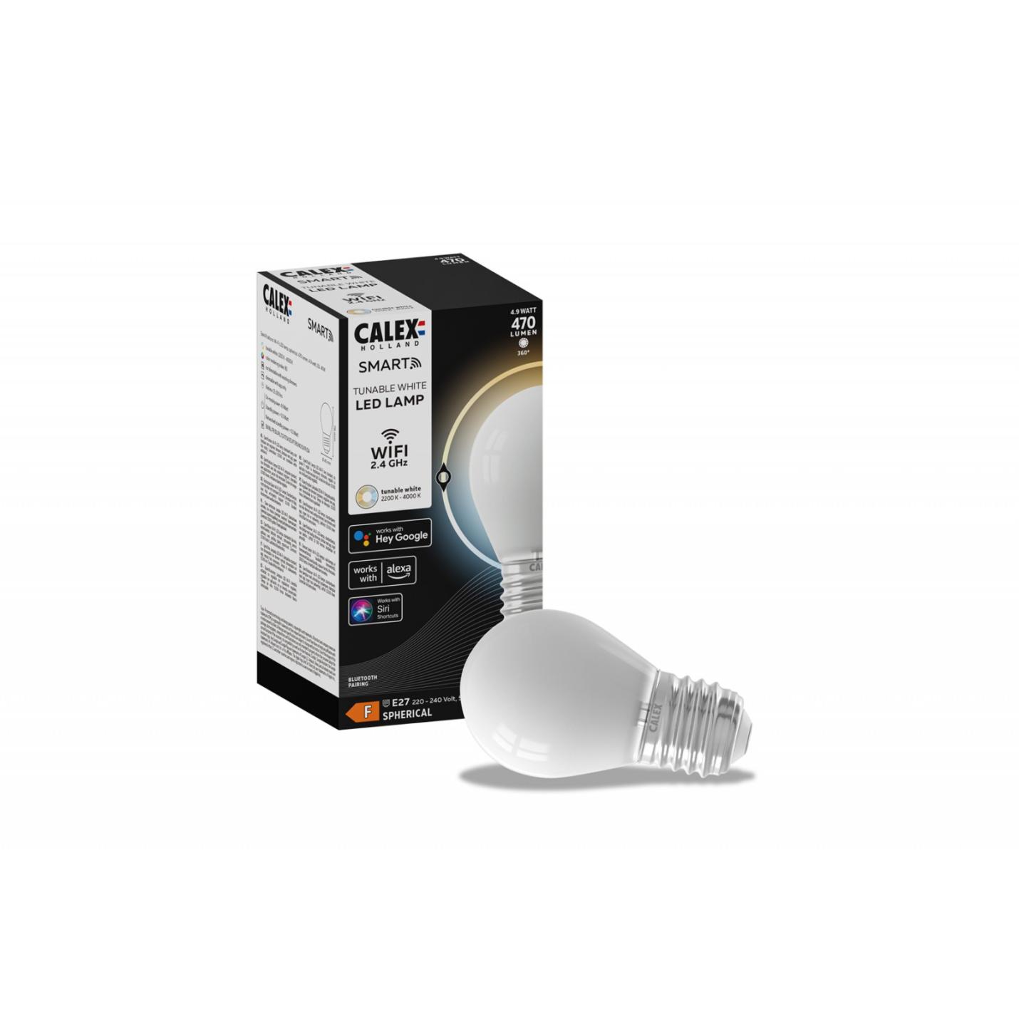Calex Smart Mat Spherical led lamp E27; Afbeelding: 2