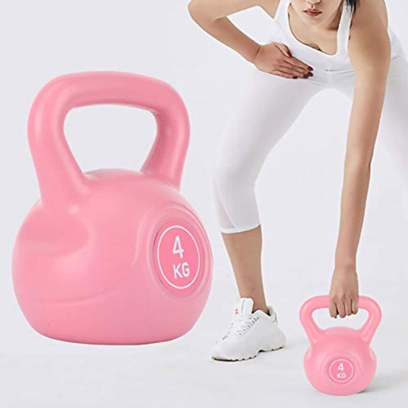 Fitness kettlebell met brede grip voor arm training