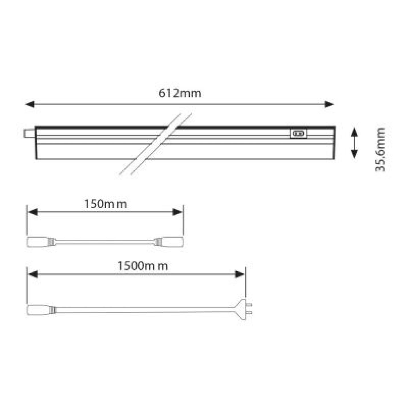 Noxion LED Montagebalk Batline Connect 9W 810lm | 60cm - 20x Koppelbaar; Afbeelding: 2