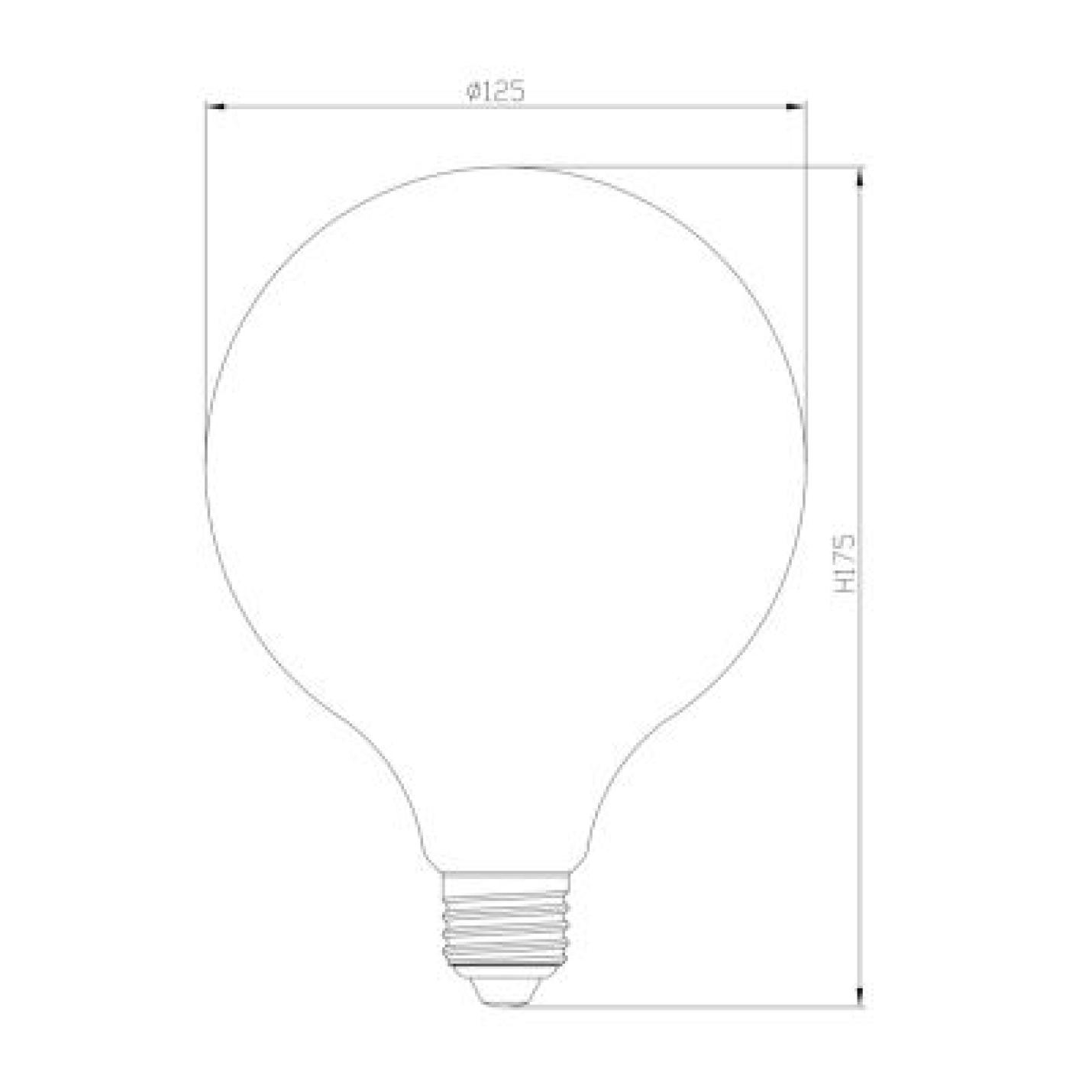 Noxion LED E27 Globe Amber 125mm 7.2W 630lm | Dimbaar; Afbeelding: 4