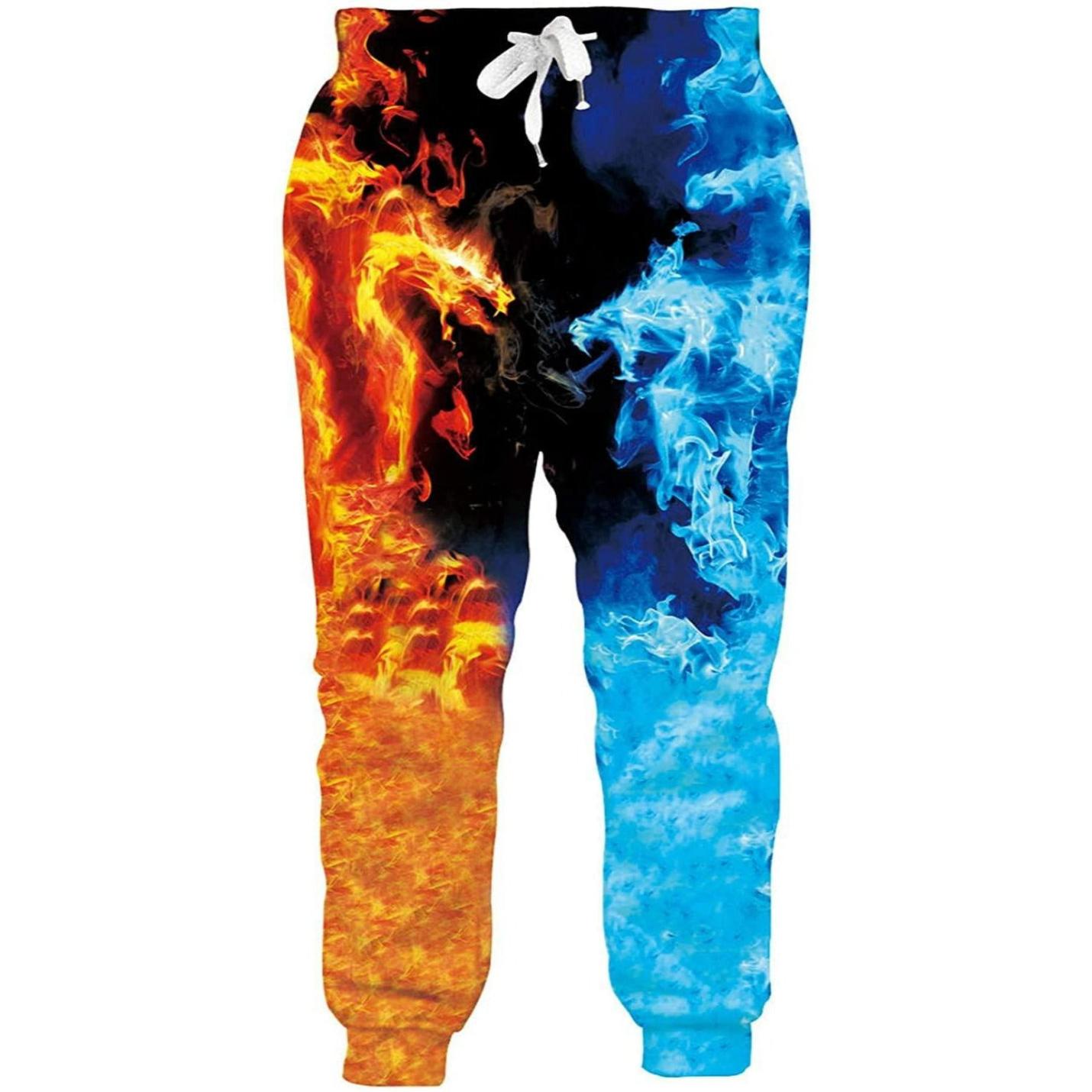 Stoere joggingbroek met opvallende print en zakken