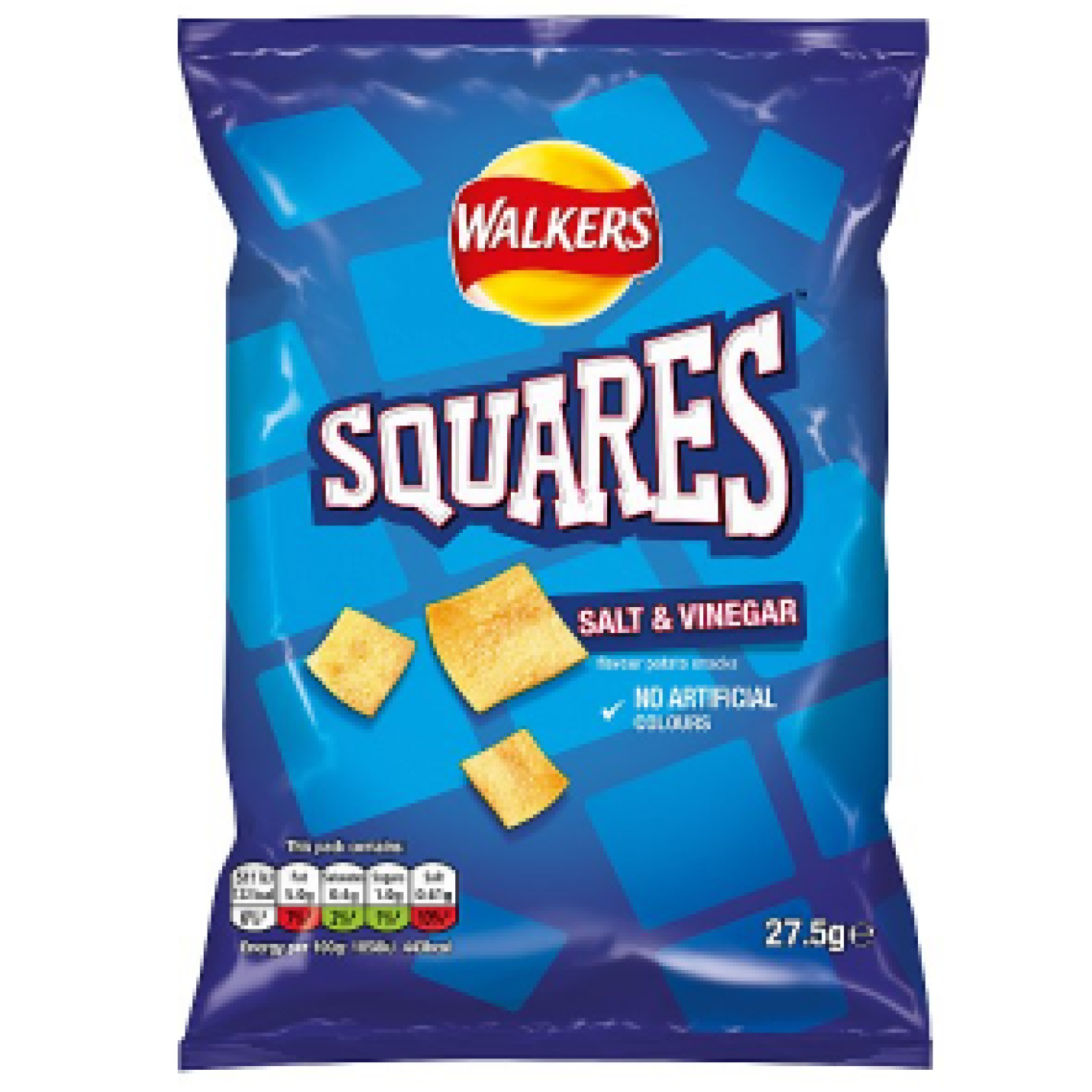 Walkers Squares Salt and Vinegar 27.5g