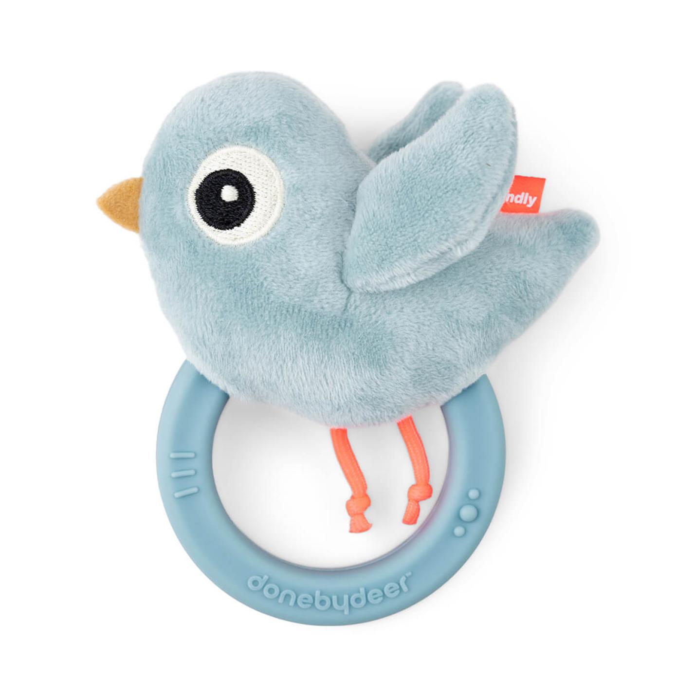 Rammelaar en bijtring Birdee blauw | Done by Deer