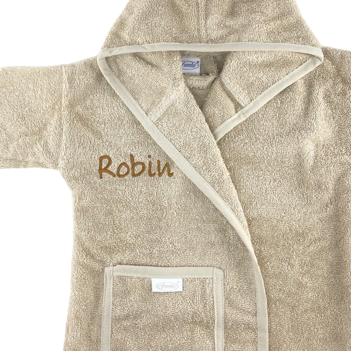 Baby badjas met naam | 1-2 jaar - Wit; Afbeelding: 7