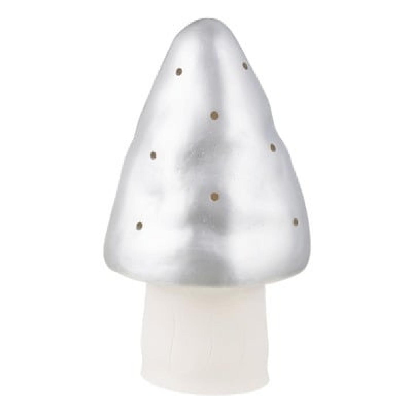zilvere paddenstoel lamp van heico