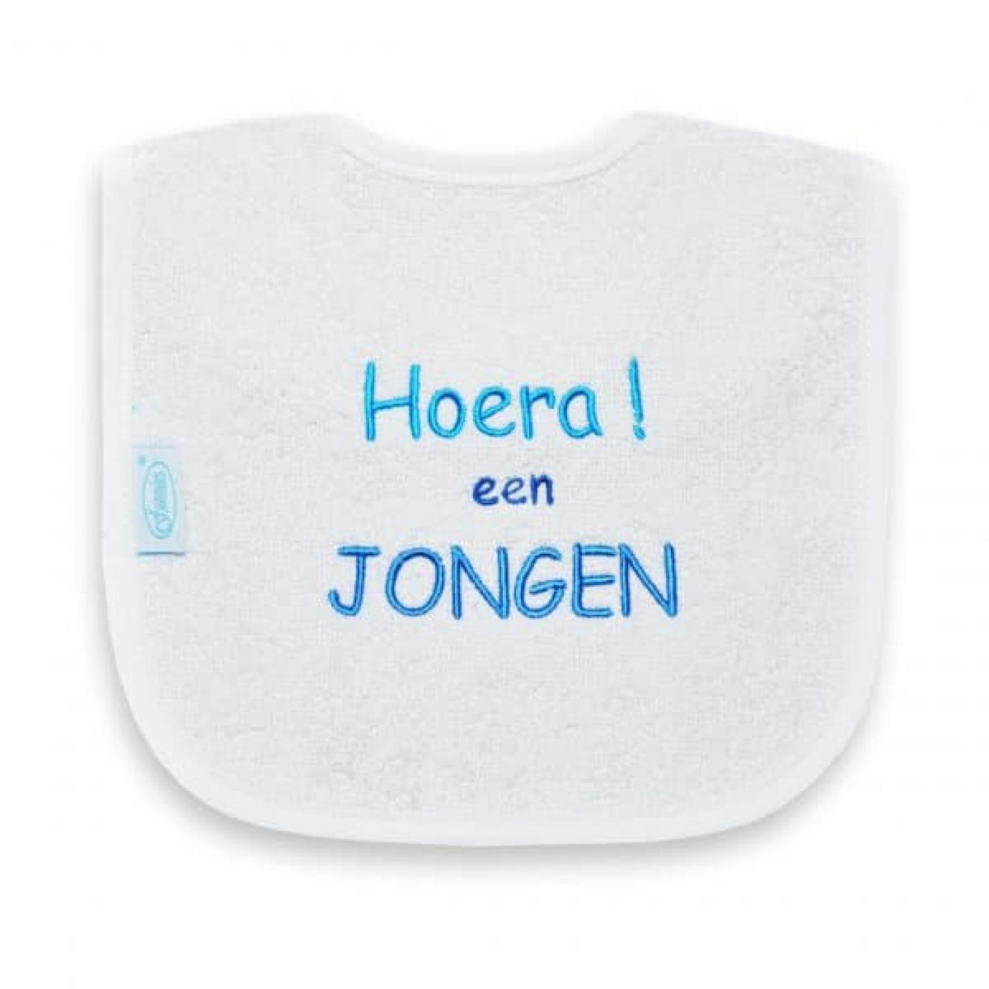 slab met de tekst hoera een jongen