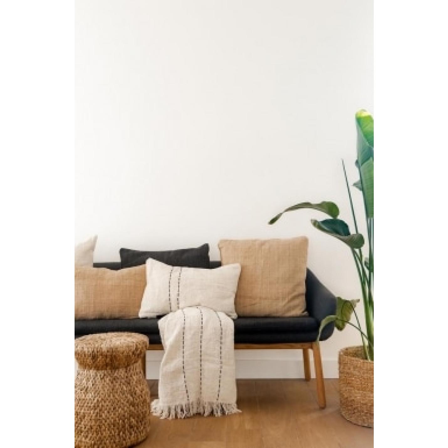 Original Home Plaid Gerecycled Katoen Graphic Zwart; Afbeelding: 2