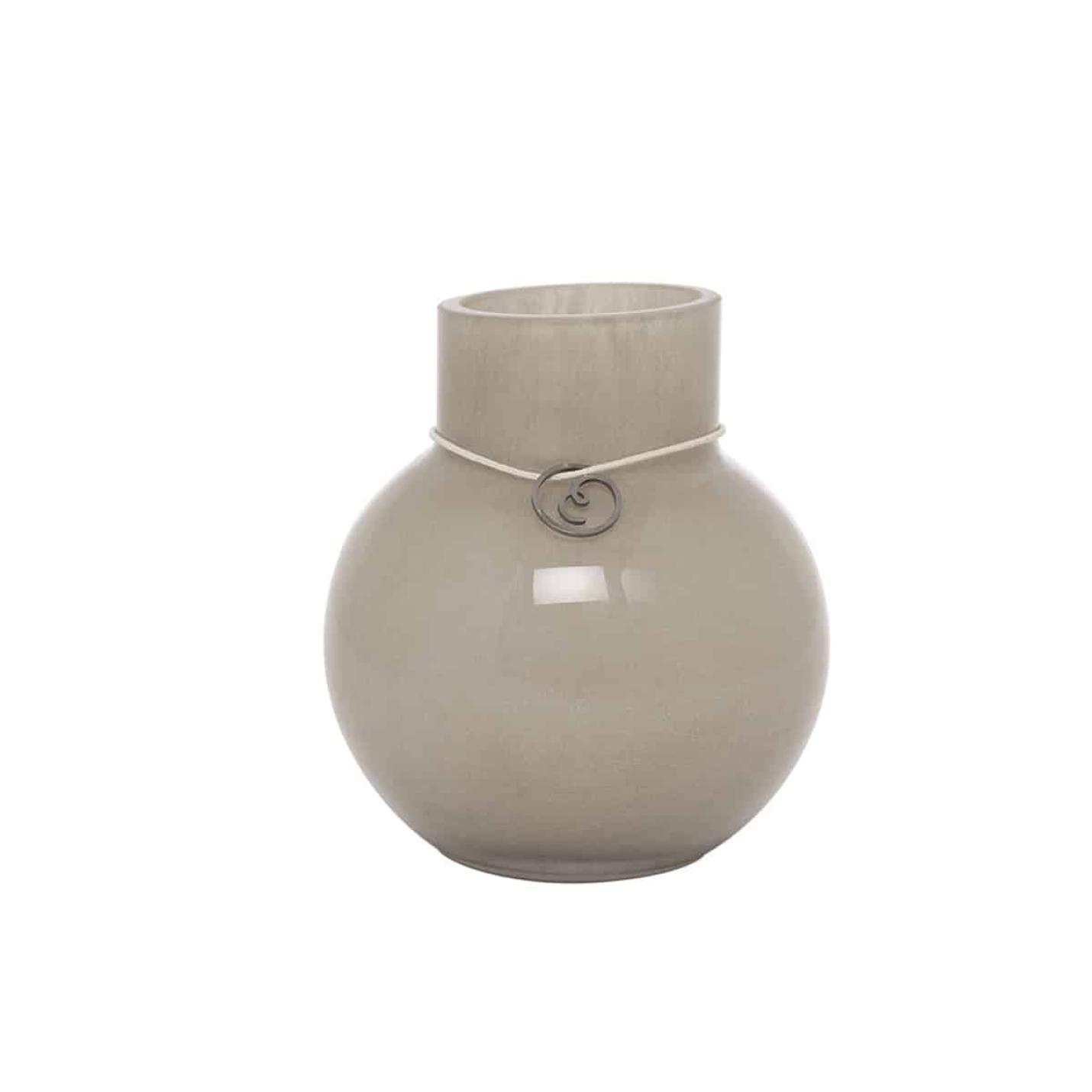 ERNST vaas glas rond beige 13