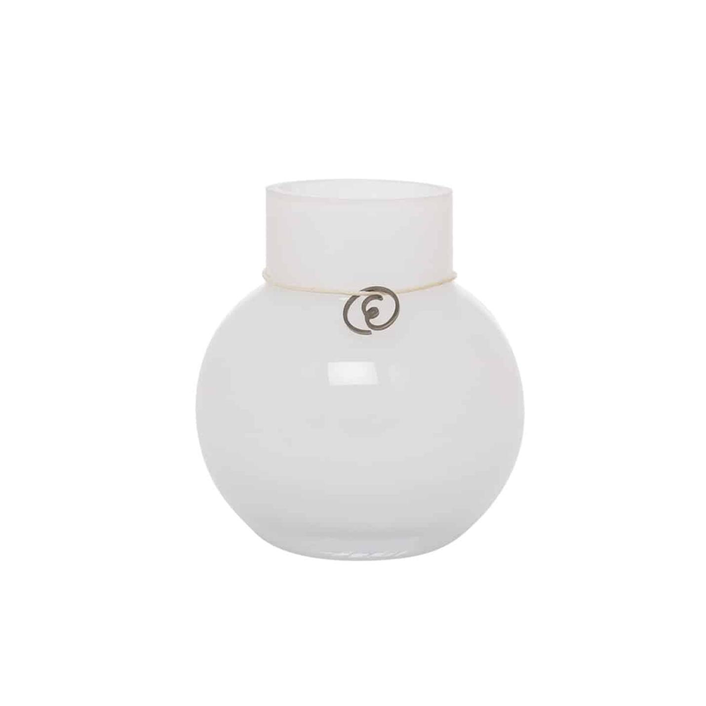 ERNST vaas glas rond wit 13