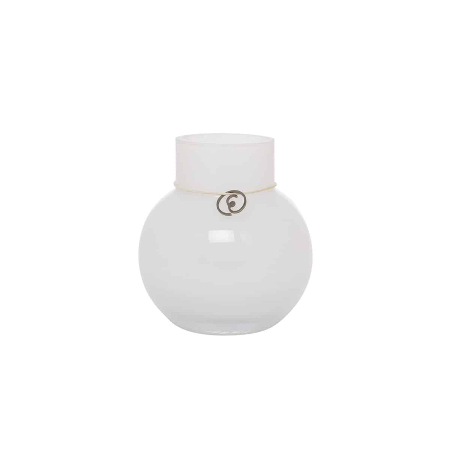 ERNST vaas glas rond wit 9