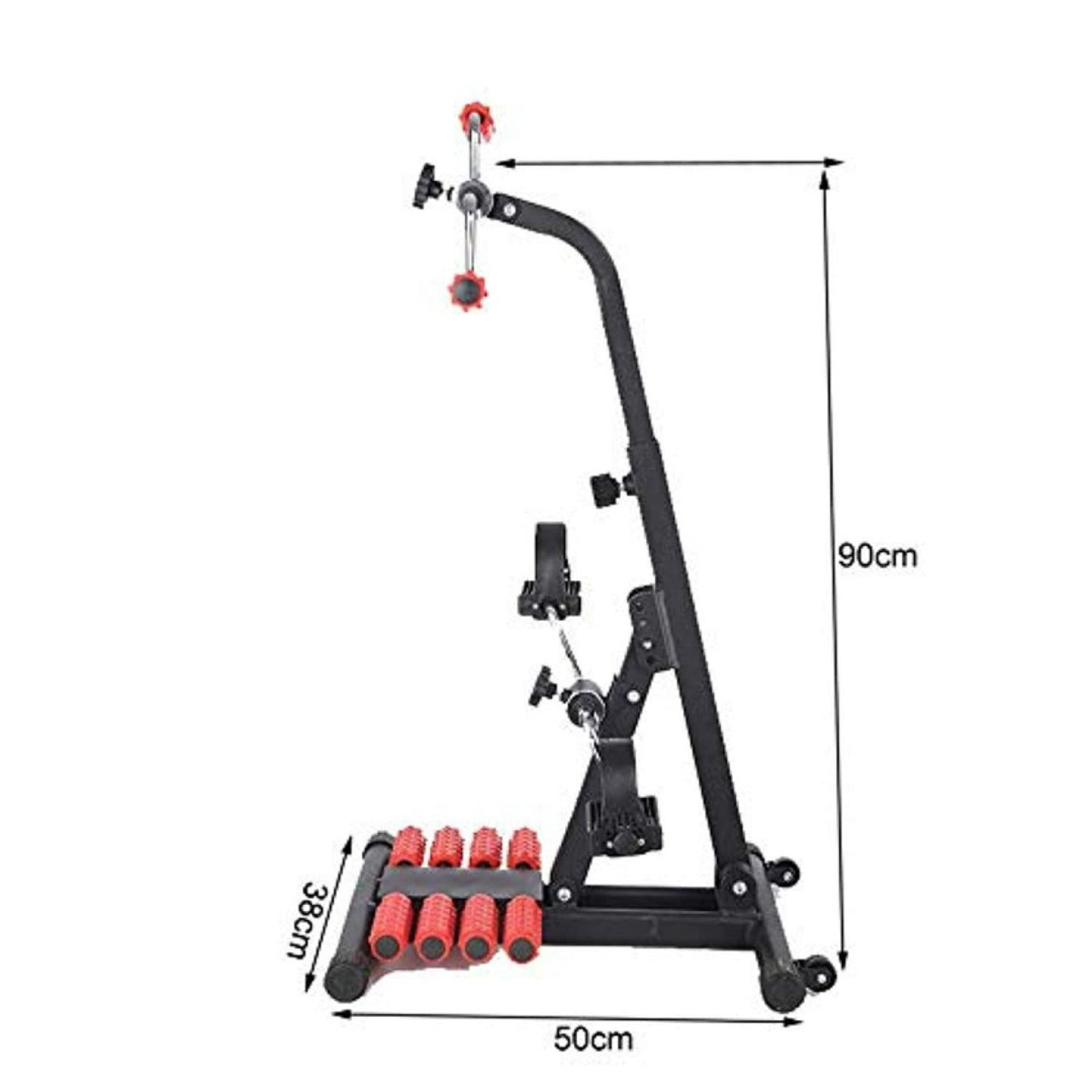 Indoor fitness fiets met massage roller - verstelbare arm- en beenoefeningen voor ouderen