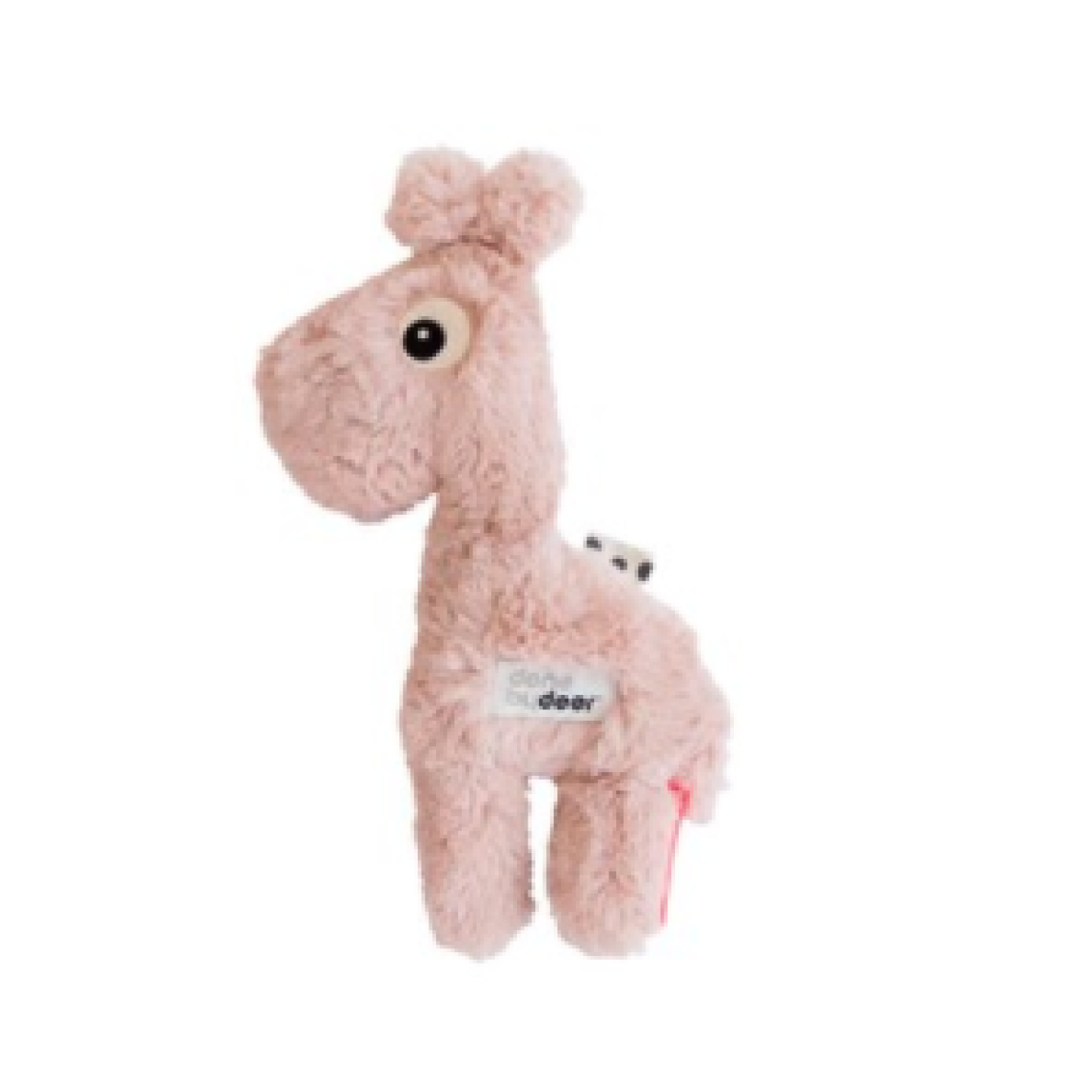 roze knuffel giraf van done by deer