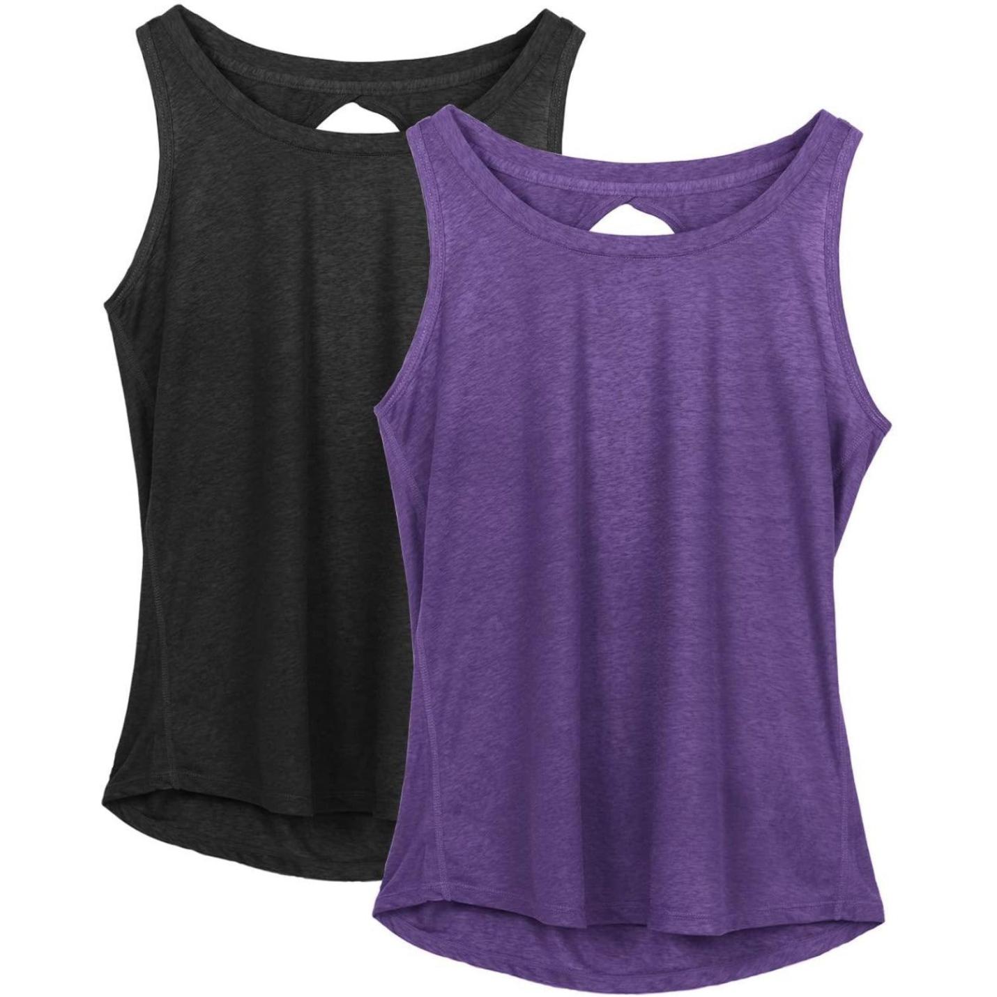 Dames sportkleding in 2-pack met rugvrije tanktops