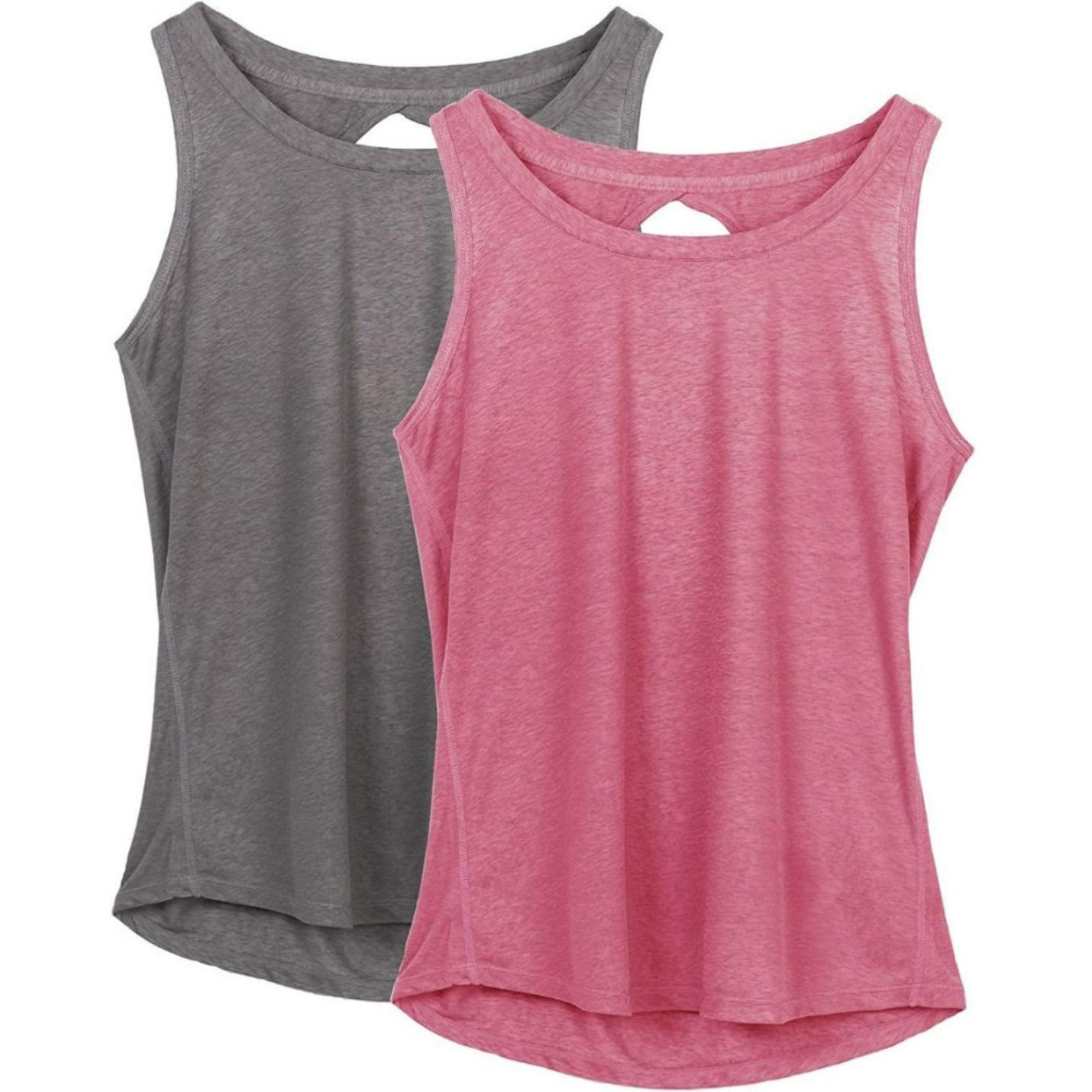 Mouwloze shirts voor dames in 2-pack voor sport en fitness