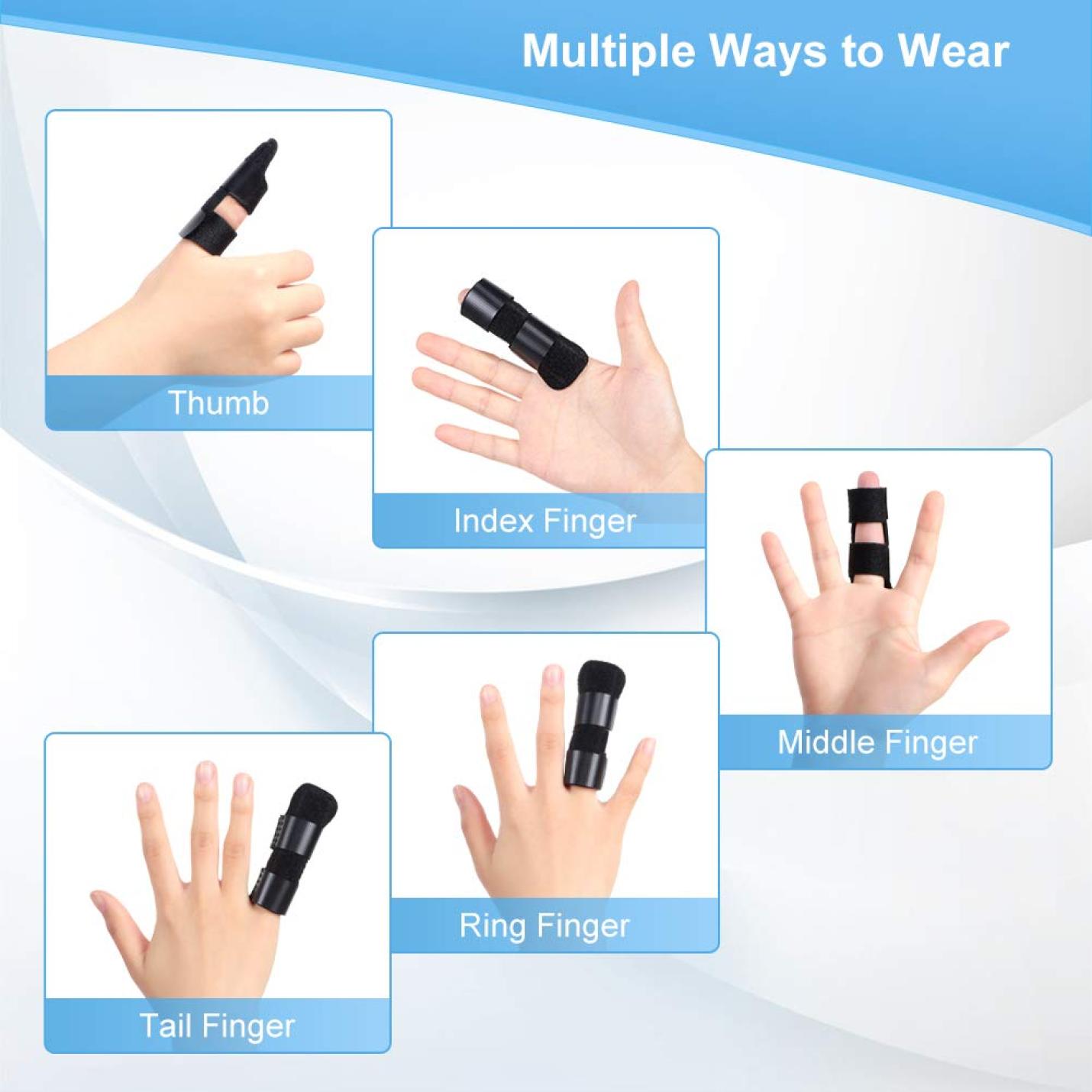 Finger Splint Finger Splint Splints voor Trigger Finger, Mallet Finger, Finger Fractures, Best Finger Brace voor peesafgifte en pijnverlichting (zwart/één maat) - happygetfit.com