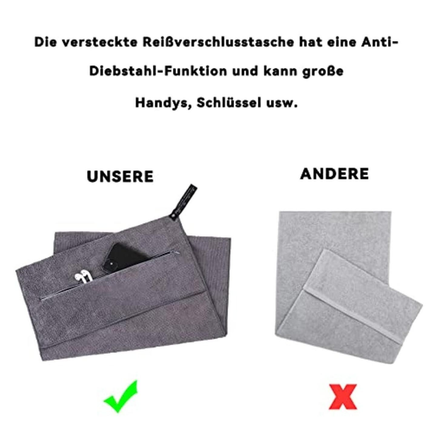 Microvezel sport handdoek - sneldrogende en absorberende handdoek voor trainingen