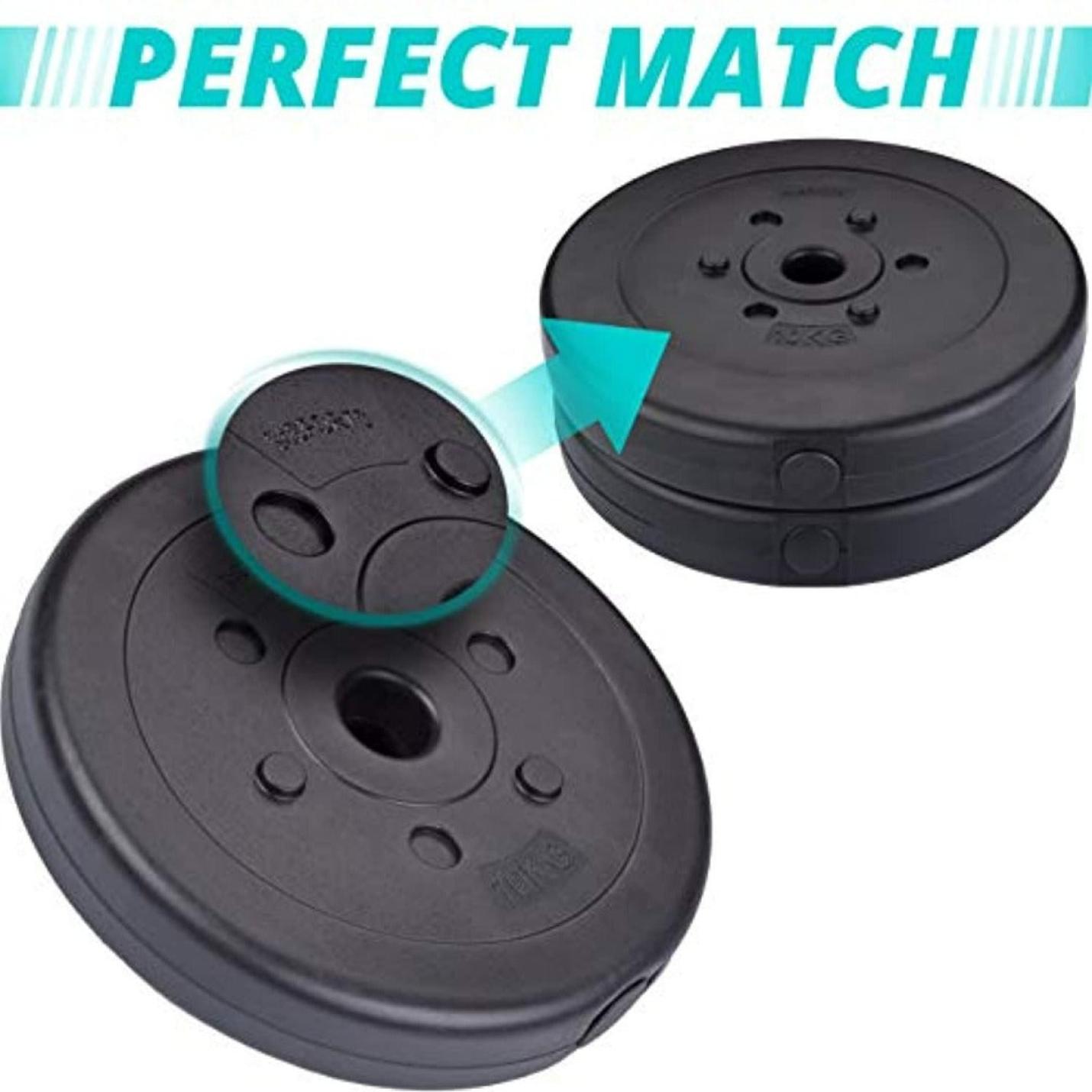 Verbeter uw fitnessniveau met deze halterschijven set van 30 kg en 30 mm boring