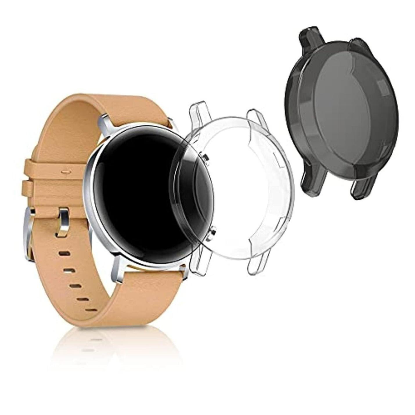 Zwart en transparante smartwatch covers voor stijlvolle bescherming